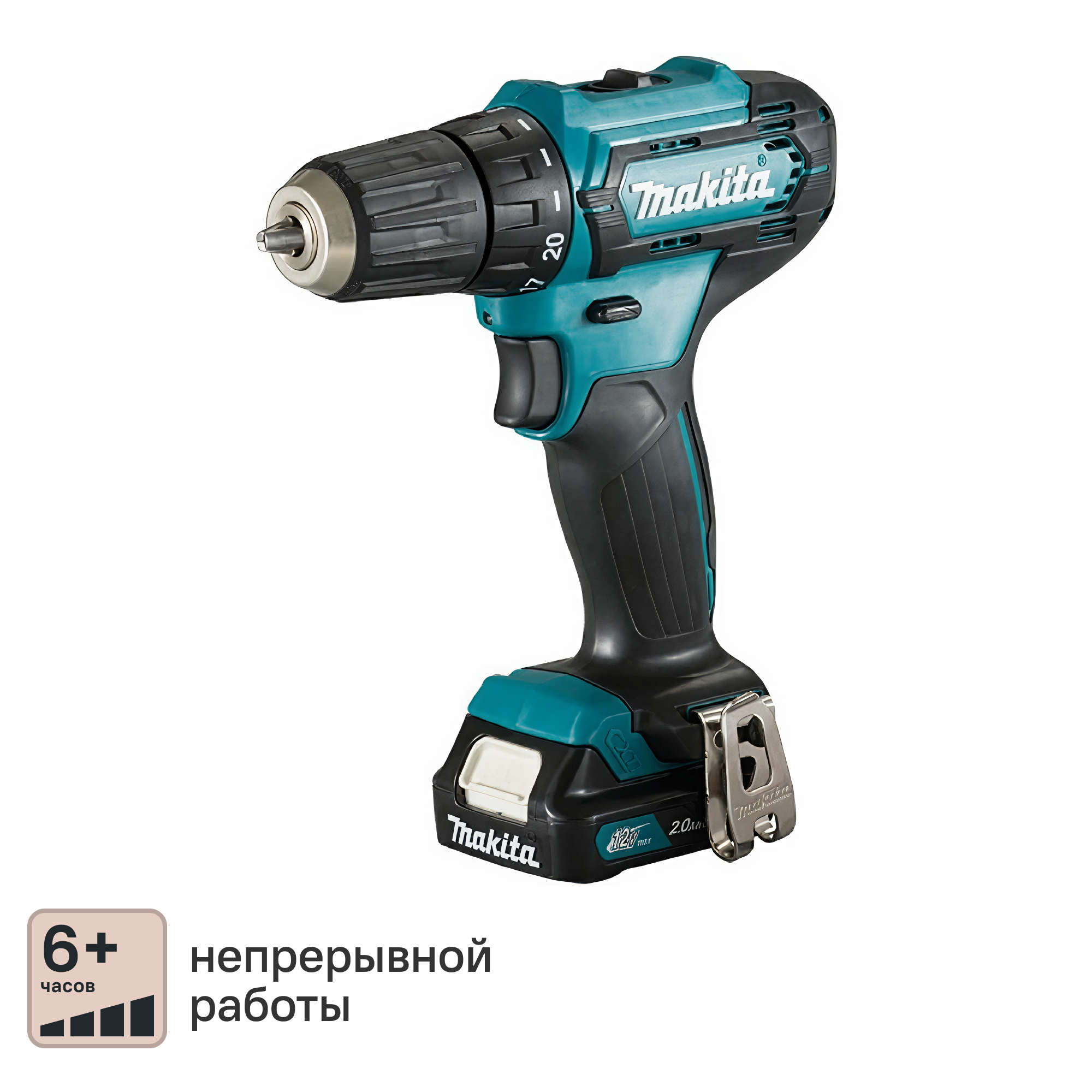 Изображение товара Дрель-шуруповерт аккумуляторная Makita DF333DWAE 12 В