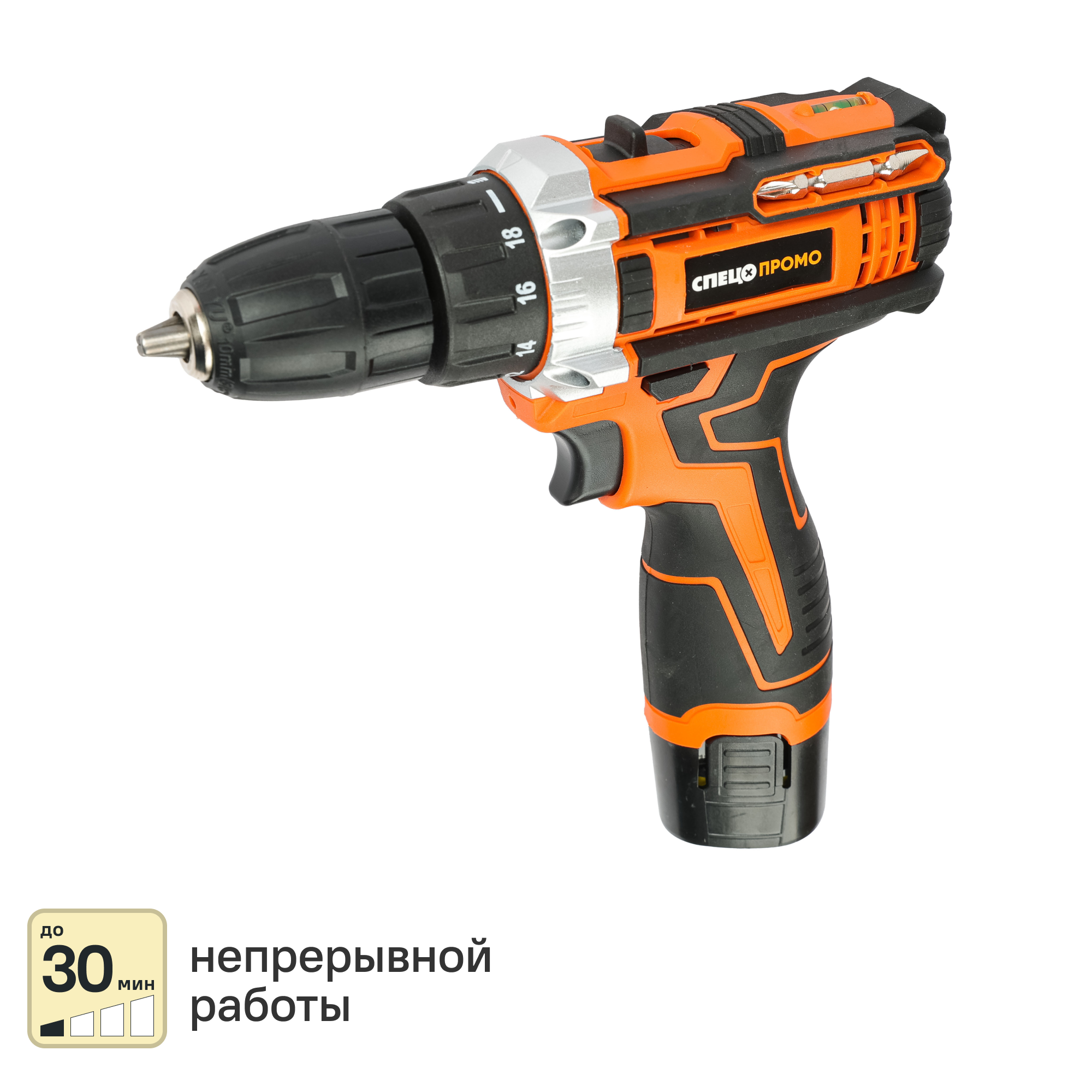 Изображение товара Дрель-шуруповерт аккумуляторная Спец Промо БДА-12ЛИ-4, 12 В Li-ion 2 Ач