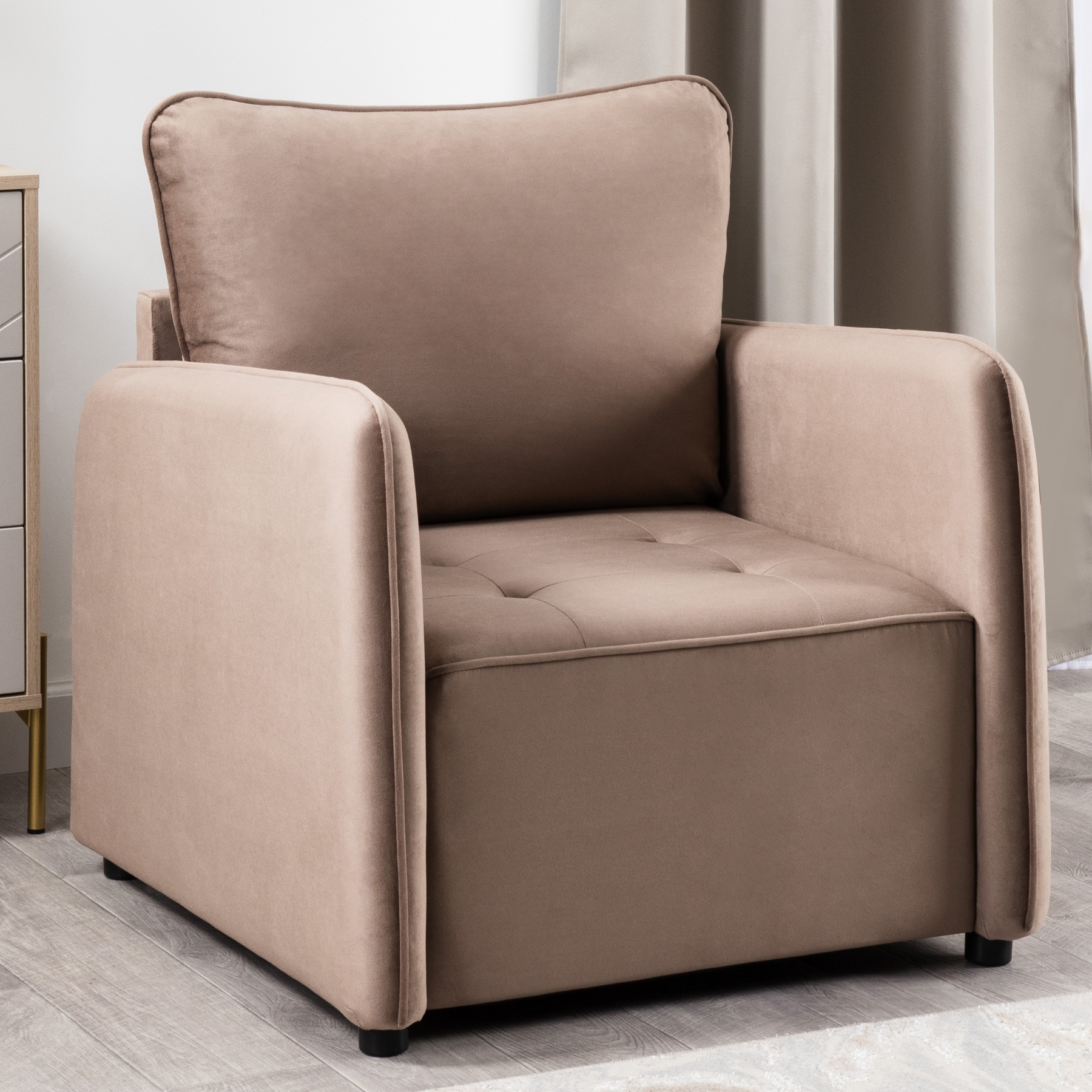 Изображение товара Кресло Rичард из велюра 80x85x88 см коричневое EGREGOR