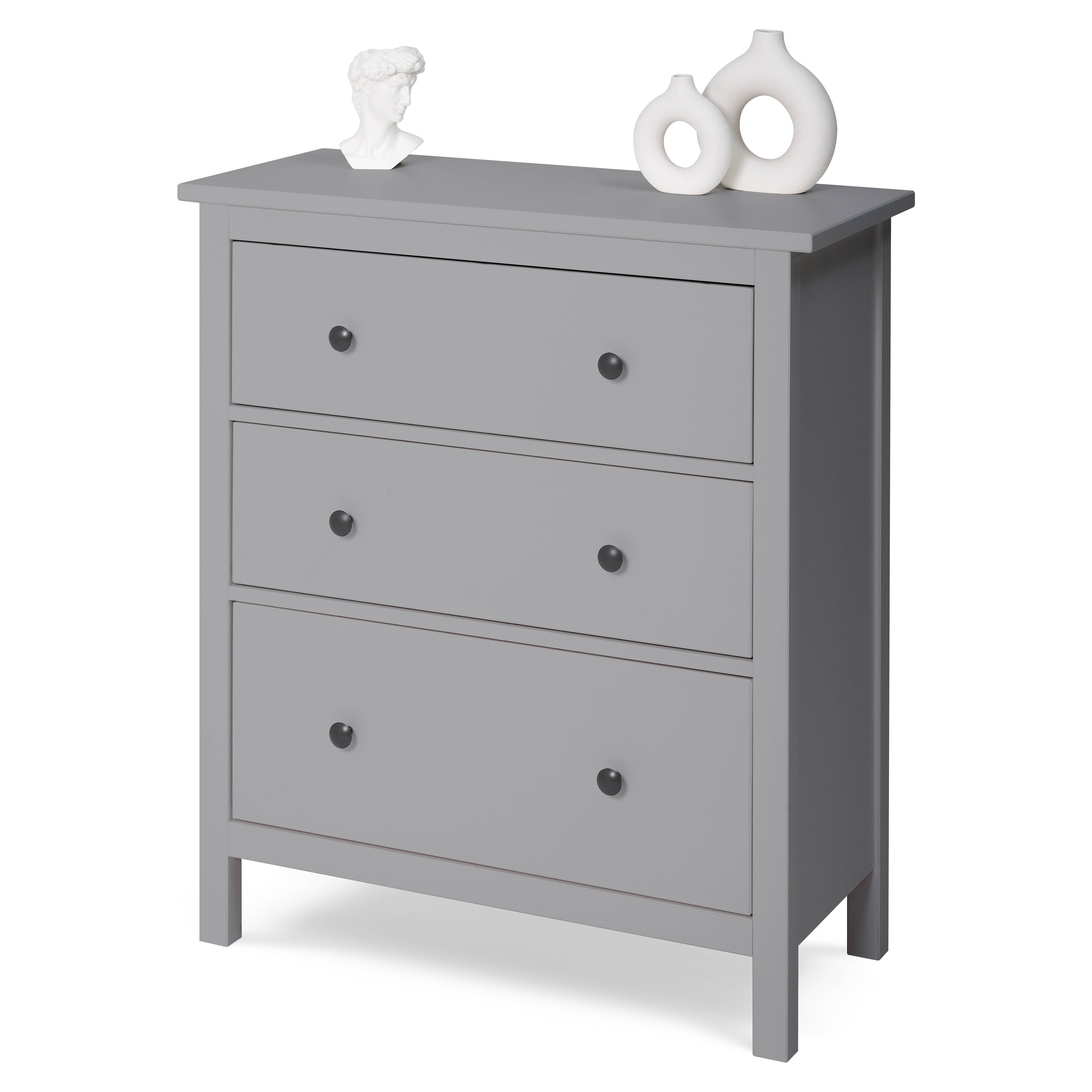 Комод Лузалес Кымор 3 ящика 84.5x36.7x95.5 см массив сосны цвет