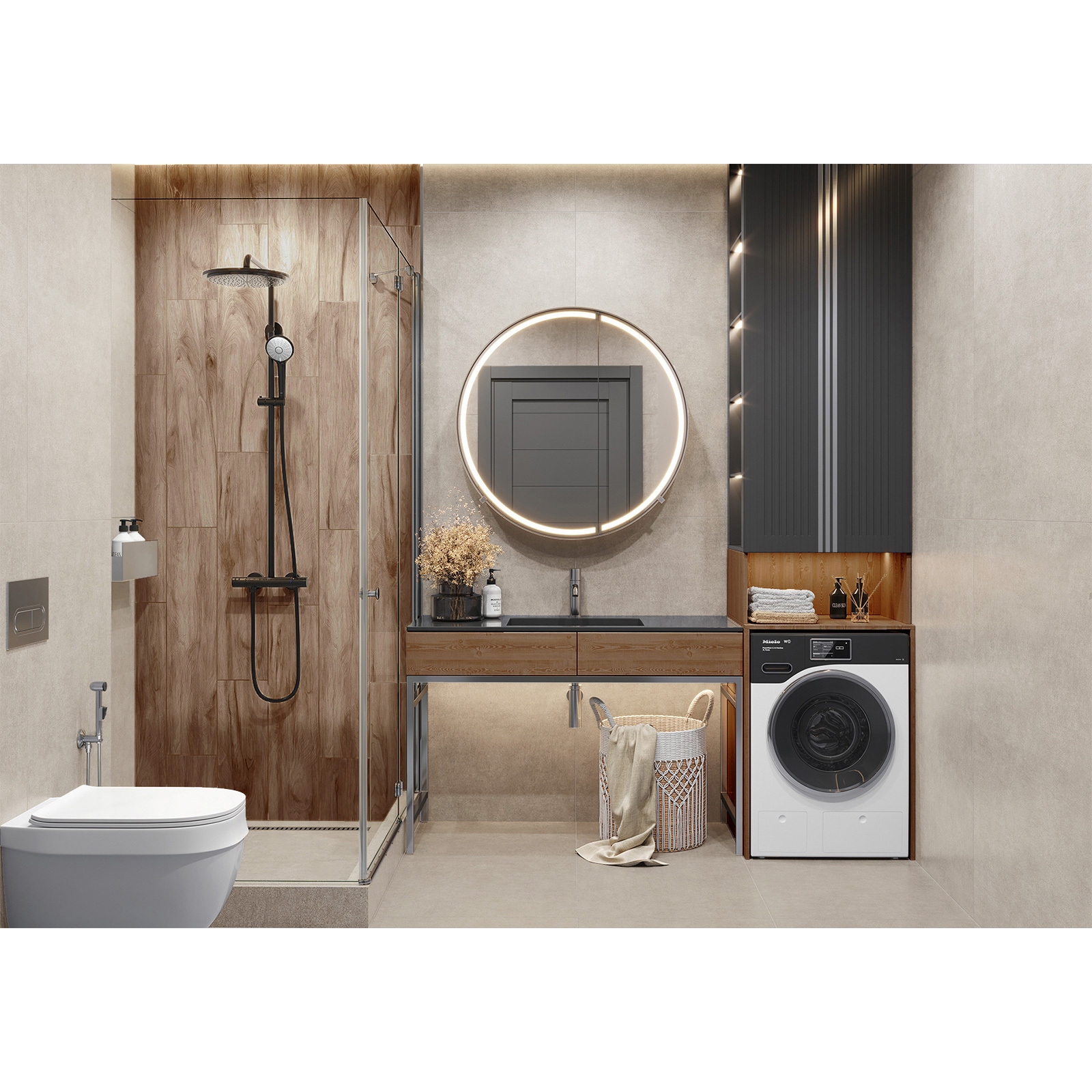 Изображение товара Керамогранит Alma Ceramica Arcadia 60x120 см бежево-серый для пола и стен