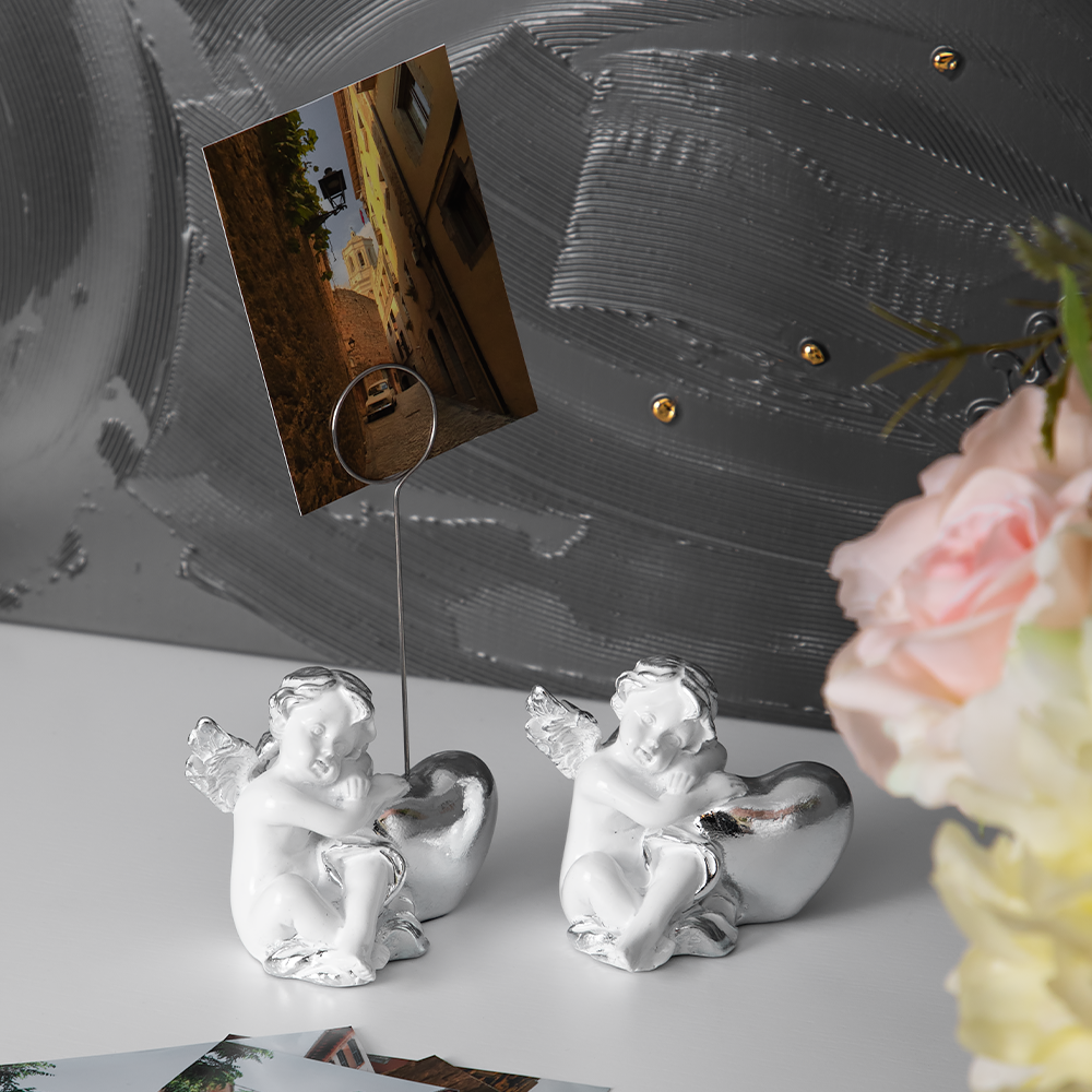 Изображение товара Статуэтка из мрамора Bogacho Ангел Ин Лав белого цвета