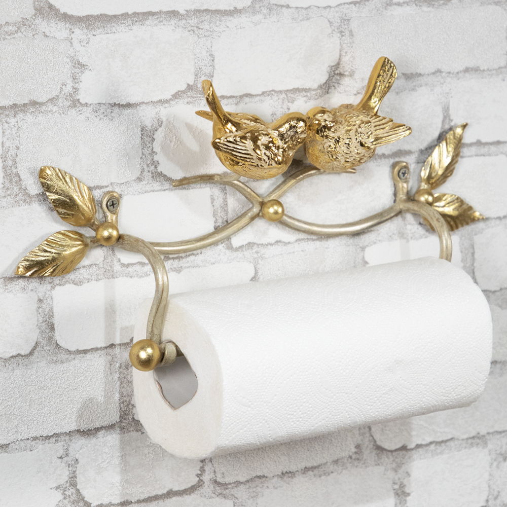 Изображение товара Держатель для полотенец 18 см Bogacho кованая сталь цвет золото 75096