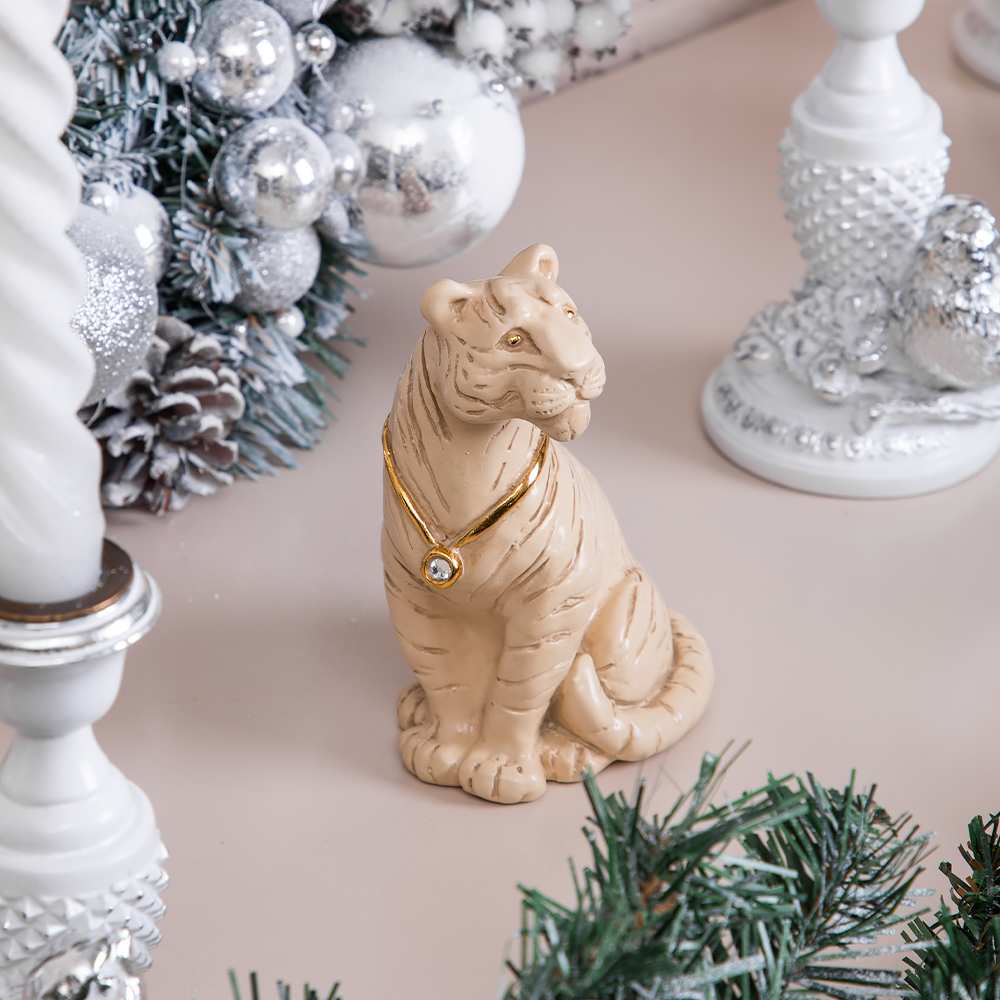 Изображение товара Статуэтка из мрамора Bogacho Тигресса кремовая
