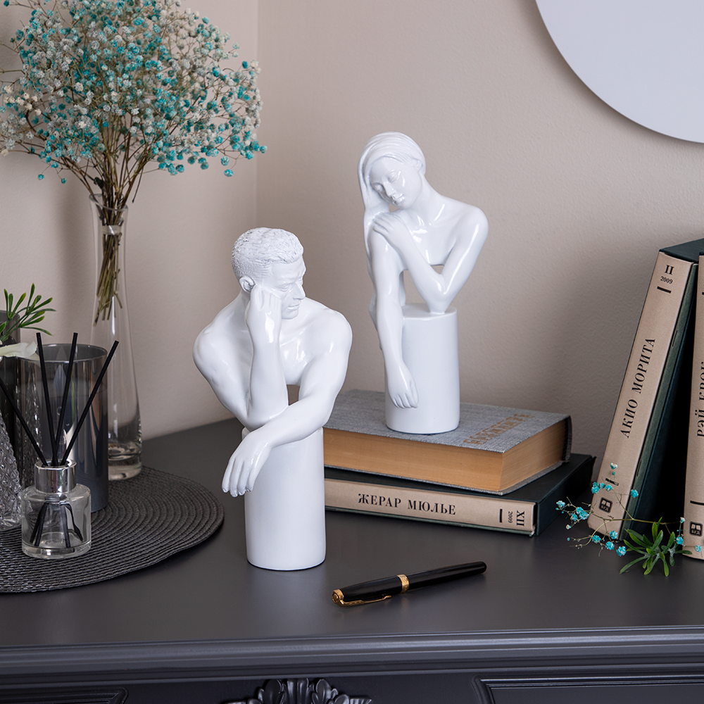 Изображение товара Статуэтка Мыслитель из мрамора Bogacho — ручная работа, 25 см