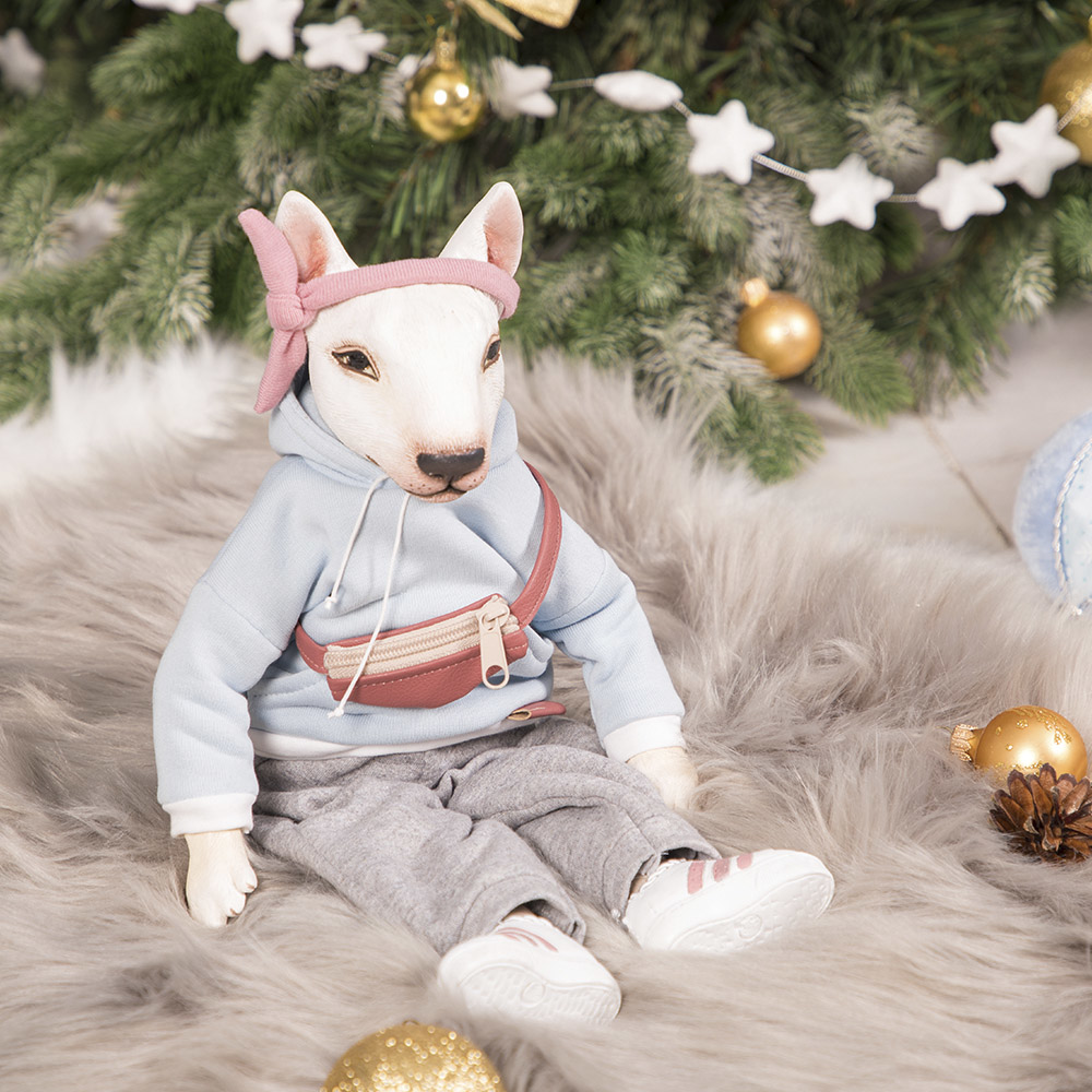 Изображение товара Коллекционная кукла Bogacho Собака Вайт ручная работа