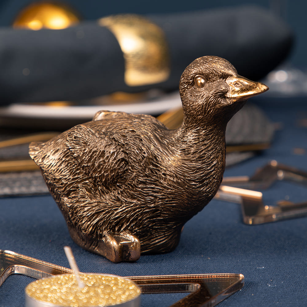 Изображение товара Статуэтка Bogacho Уточка Ханни бронзовый
