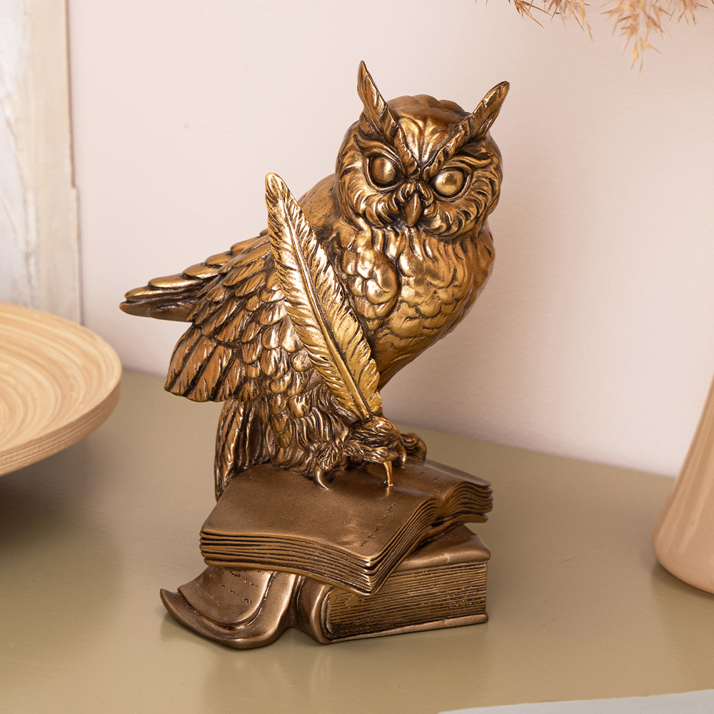 Изображение товара Ученый филин — статуэтка из коелгинского мрамора, 19 см