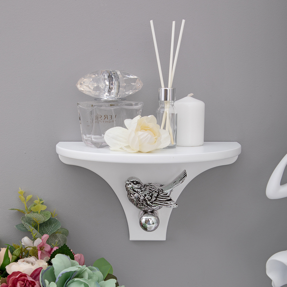 Изображение товара Полка настенная 24x13 см BOGACHO Терра МДФ цвет белый