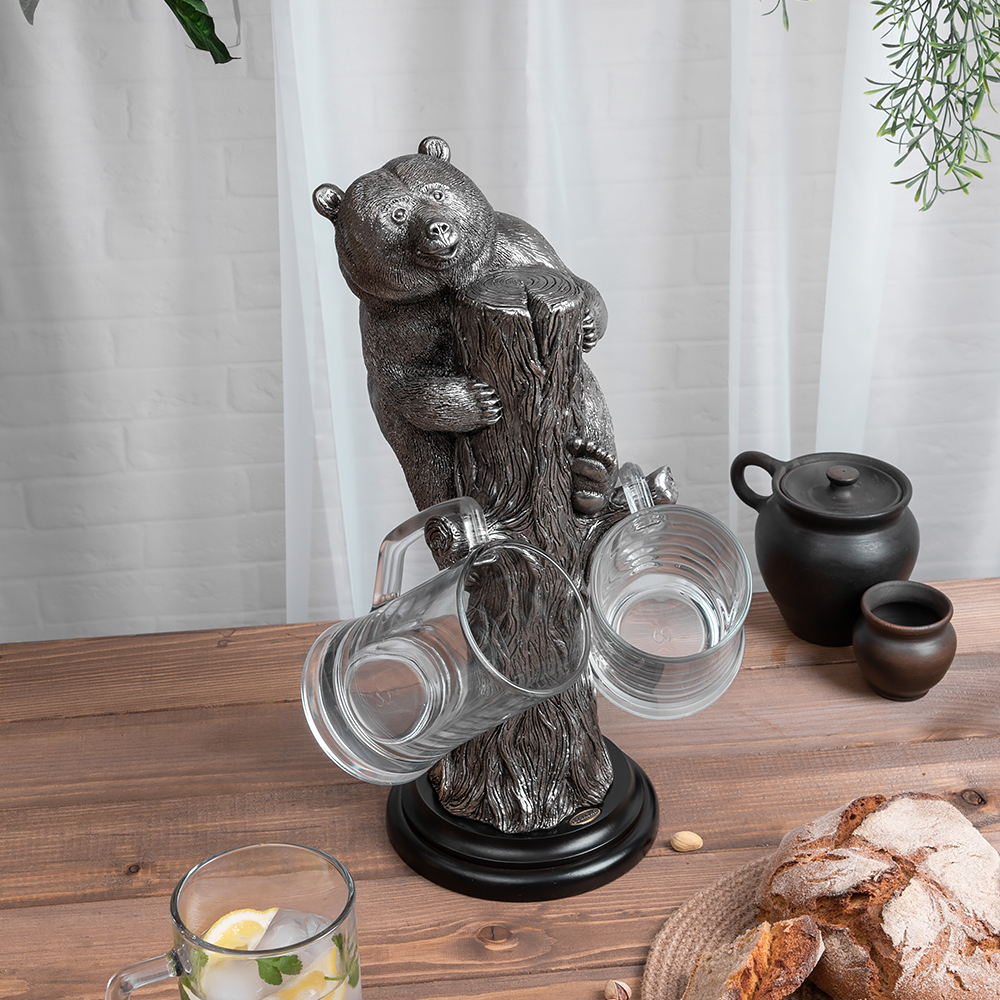 Изображение товара Набор бокалов для пива Bogacho Барлей 4 серебристый