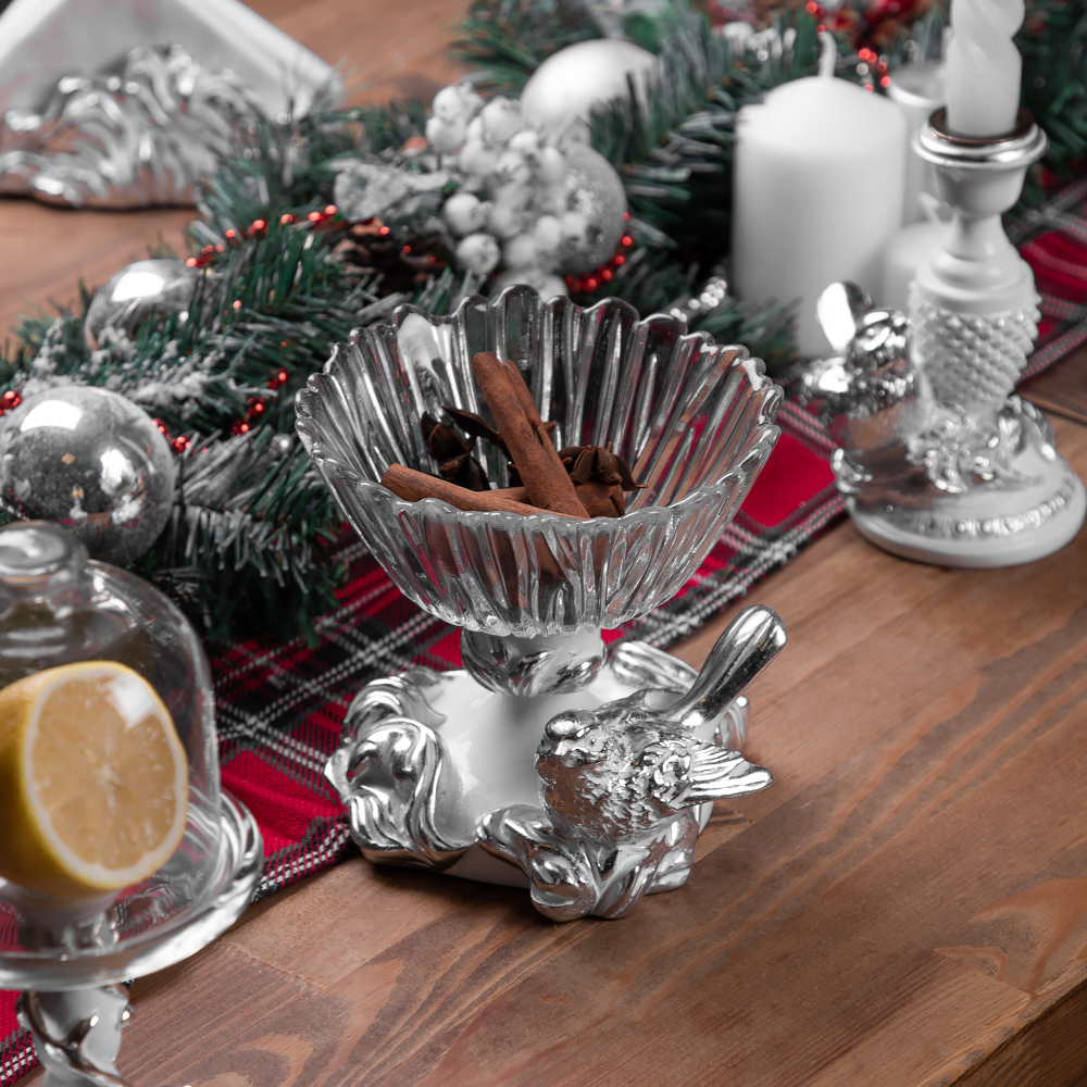 Изображение товара Фруктовница BOGACHO Терра мрамор цвет белый