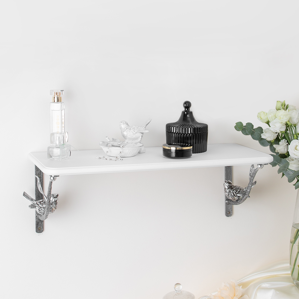 Изображение товара Полка настенная 60x22.5 см BOGACHO Терра МДФ цвет белый