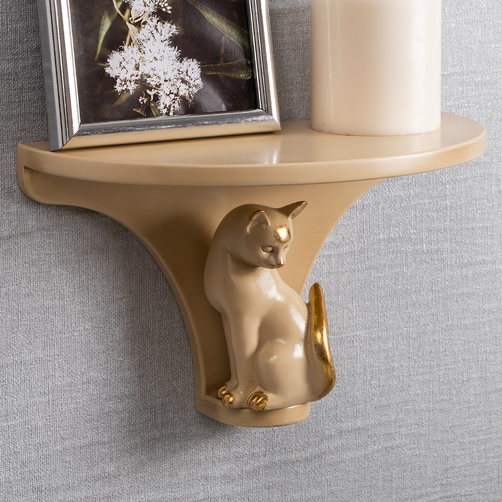 Изображение товара Настенная полка BOGACHO Грация 24x13 см МДФ бежевый