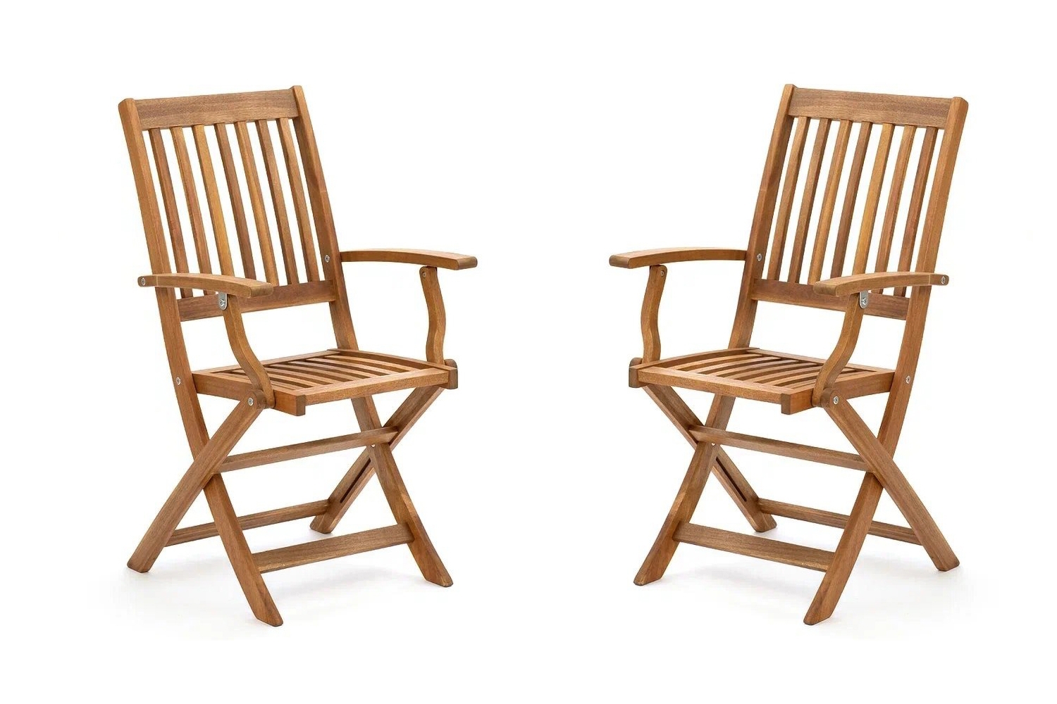 Изображение товара Стул садовый складной Joygarden OXFORD 56 см x 40 см x 95 см акация коричневый 2 шт