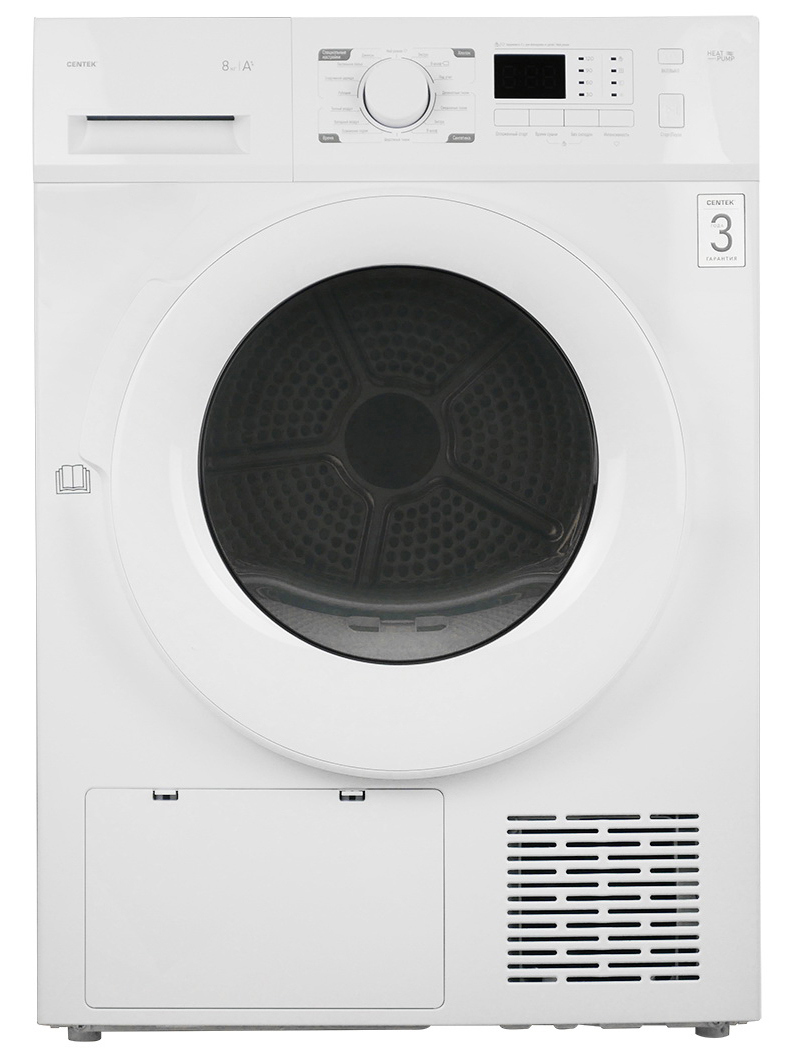 Изображение товара Сушильная машина CENTEK CT-1990 с тепловым насосом белый 8 кг энергосбережение