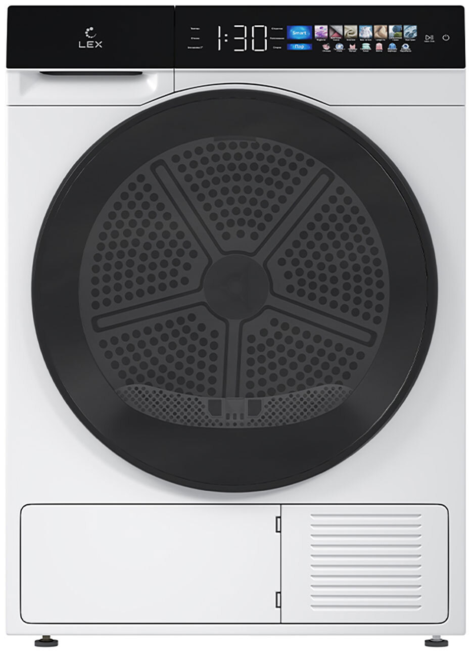 Изображение товара Сушильная машина Lex LDM12WBlThD 10 кг 16 программ энергоэффективная