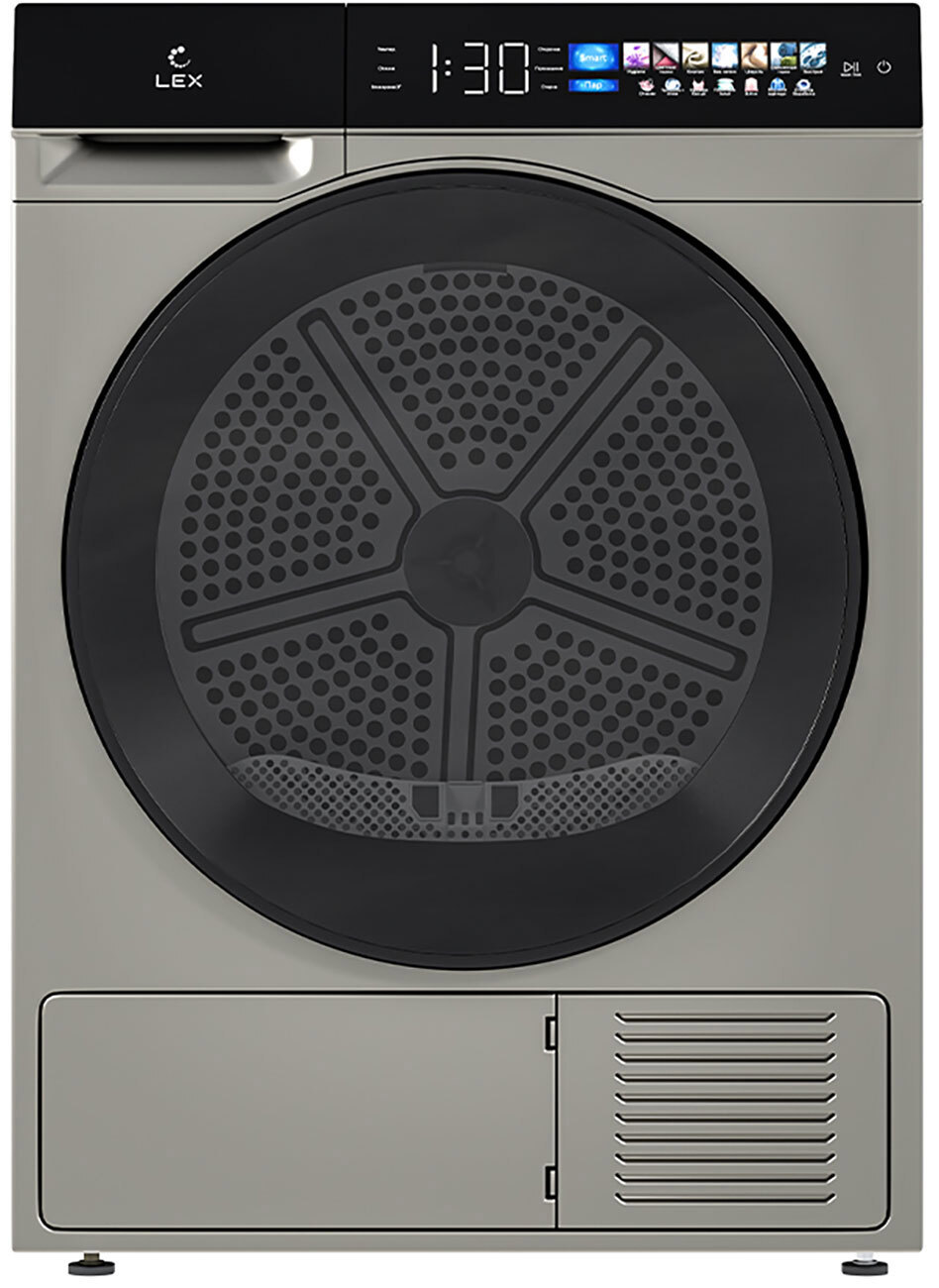 Изображение товара Сушильная машина LEX LDM12GrBlThD 10 кг серый бытовой стильный дизайн