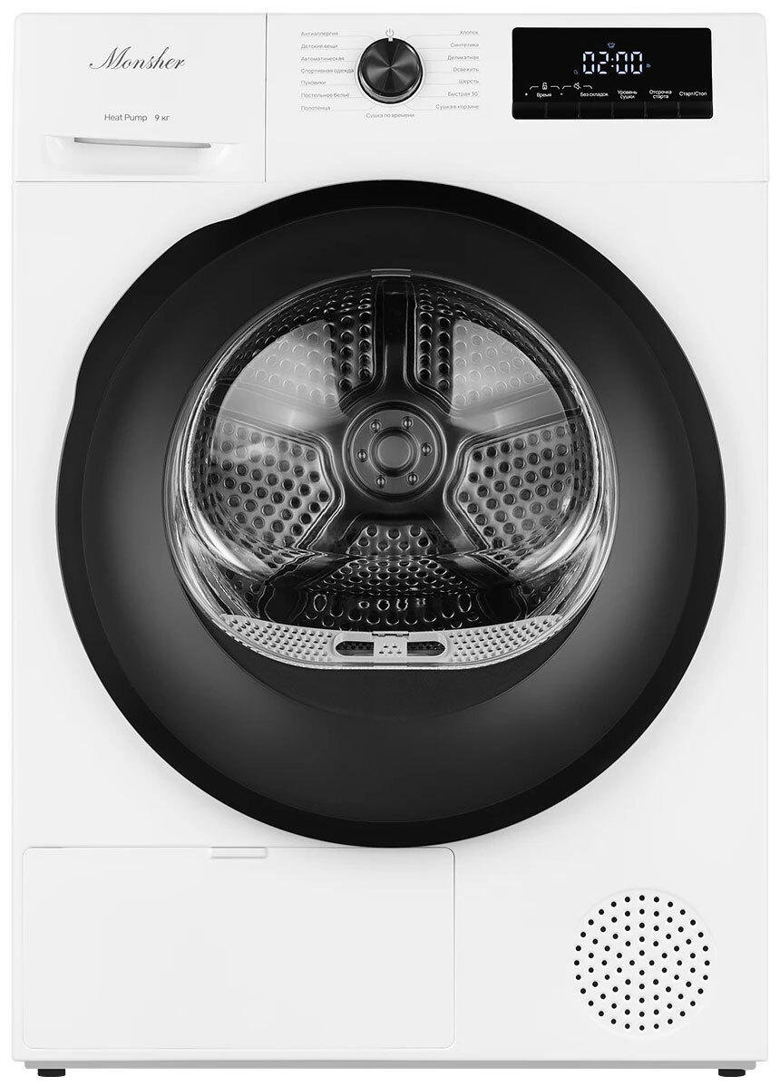 Изображение товара Сушильная машина Monsher MDM 660 Blanc 60x85x68.50 см 9 кг с тепловым насосом цвет белый
