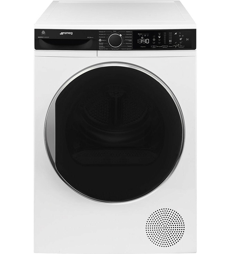 Изображение товара Сушильная машина SMEG DT393RU4 9 кг A+++ белый современный дизайн