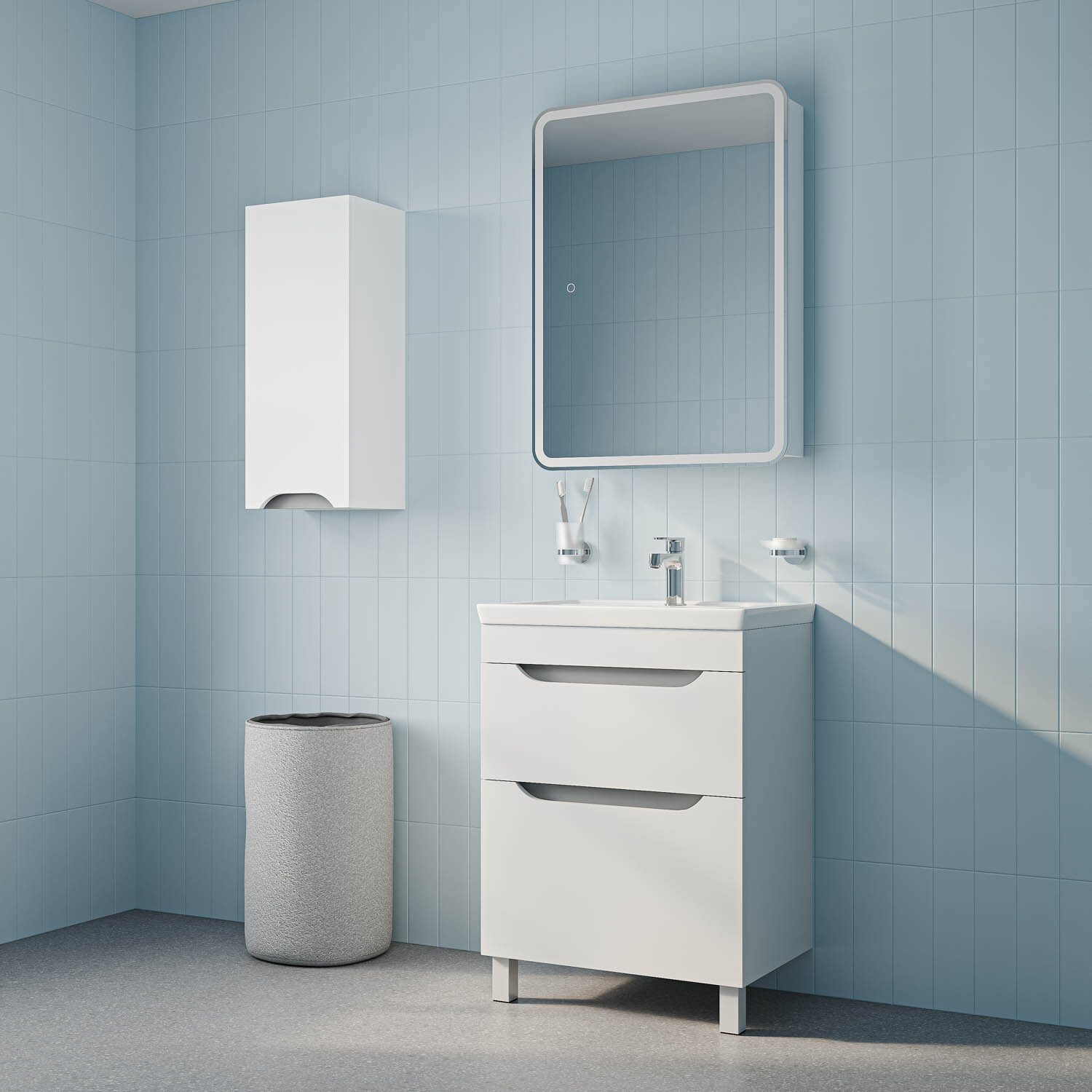 Изображение товара Пенал для ванной Iddis Sky SKY30W0i97 подвесной 30 см цвет белый