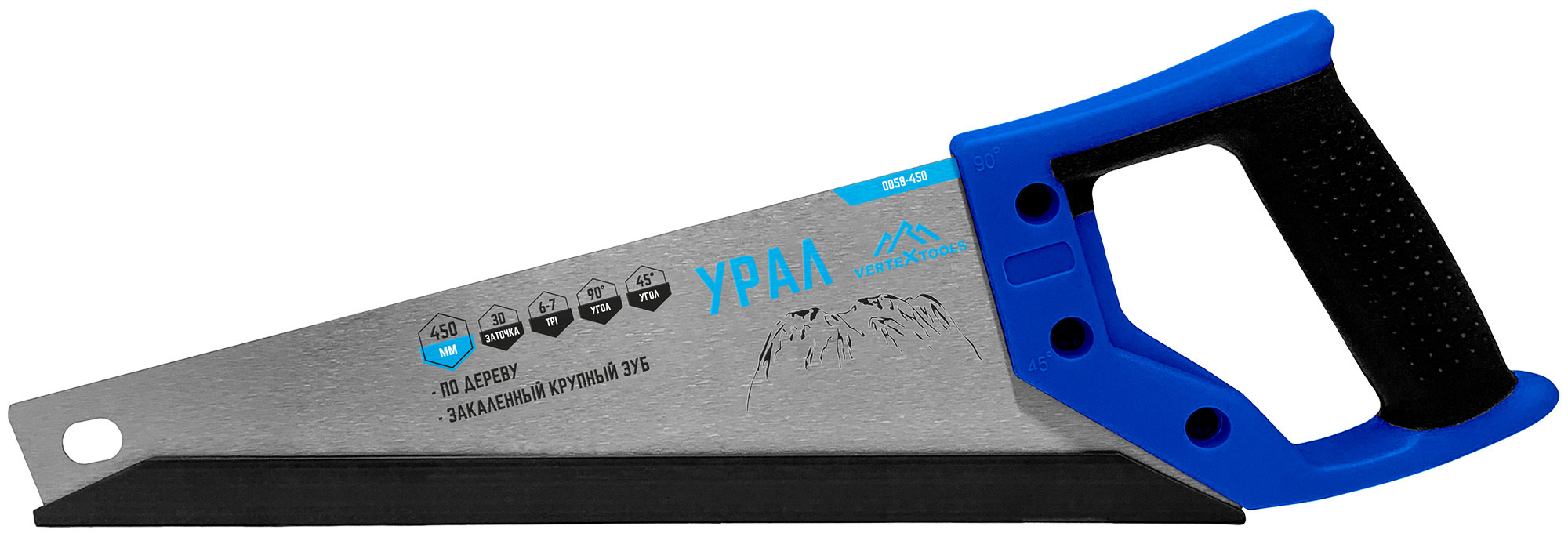 Изображение товара Пила по дереву Vertextools Урал 450 мм