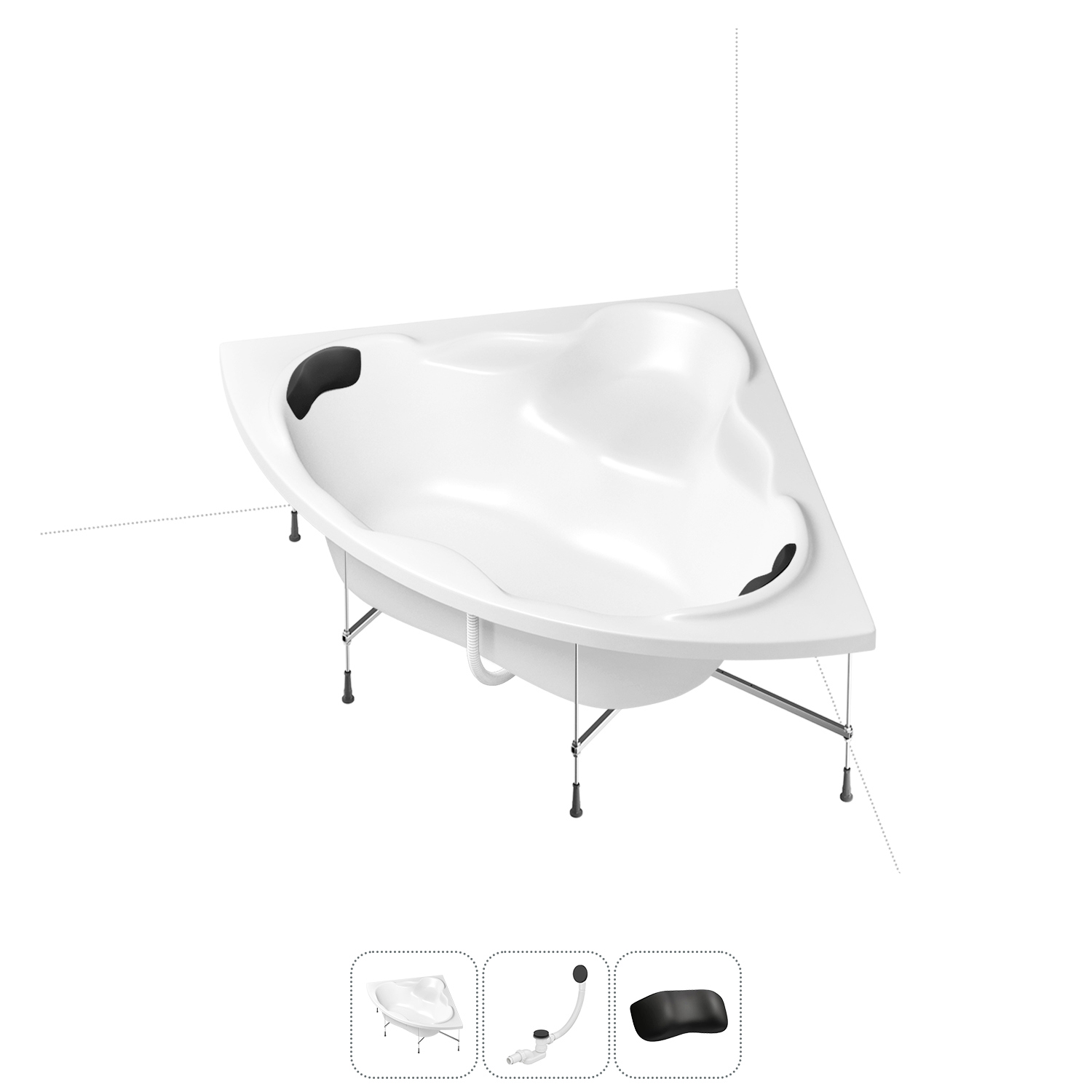 Изображение товара Ванна Lavinia Boho One 20221044R 150x70 см акриловая с подвесным унитазом и инсталляцией