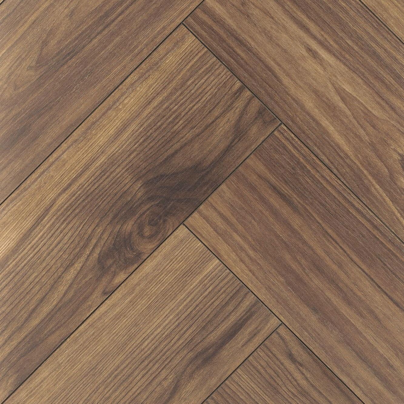 Изображение товара Ламинат Homflor Herringbone Chocolate Walnut 33 класс 12 мм с фаской 1.197 м², цена за упаковку