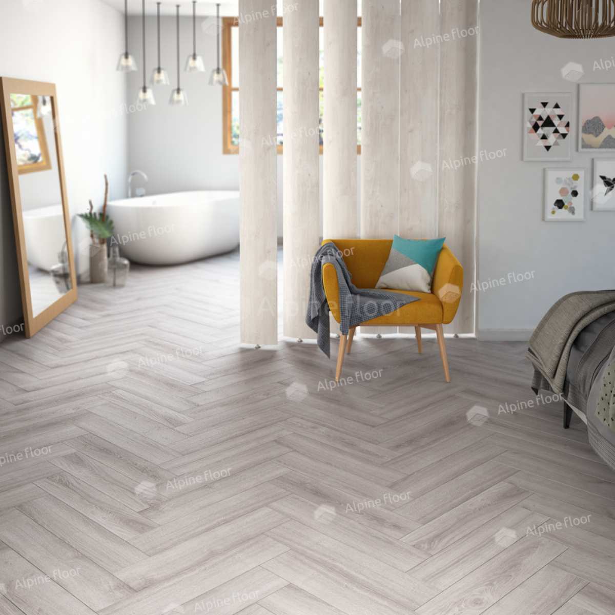 Изображение товара Ламинат Homflor Herringbone Jaipur 33 класс 12 мм с фаской