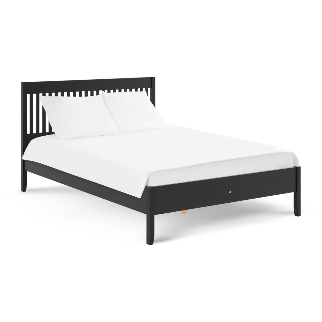 Изображение товара Кровать ИЛЕКСА ЛУЗАЛЕС из массива сосны черного цвета