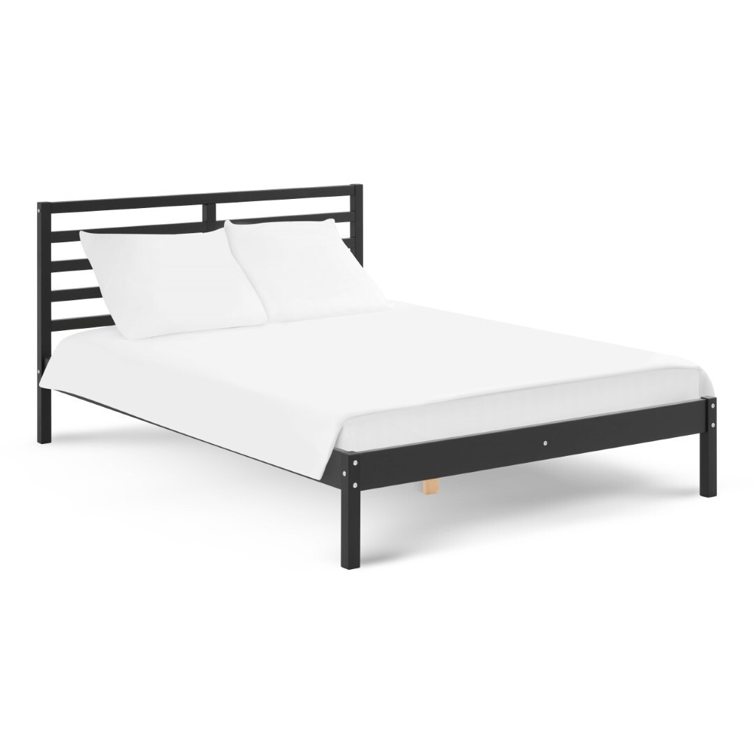 Изображение товара Кровать Лузалес Тирана 147.1x91.4x208.1 см массив сосны цвет черный