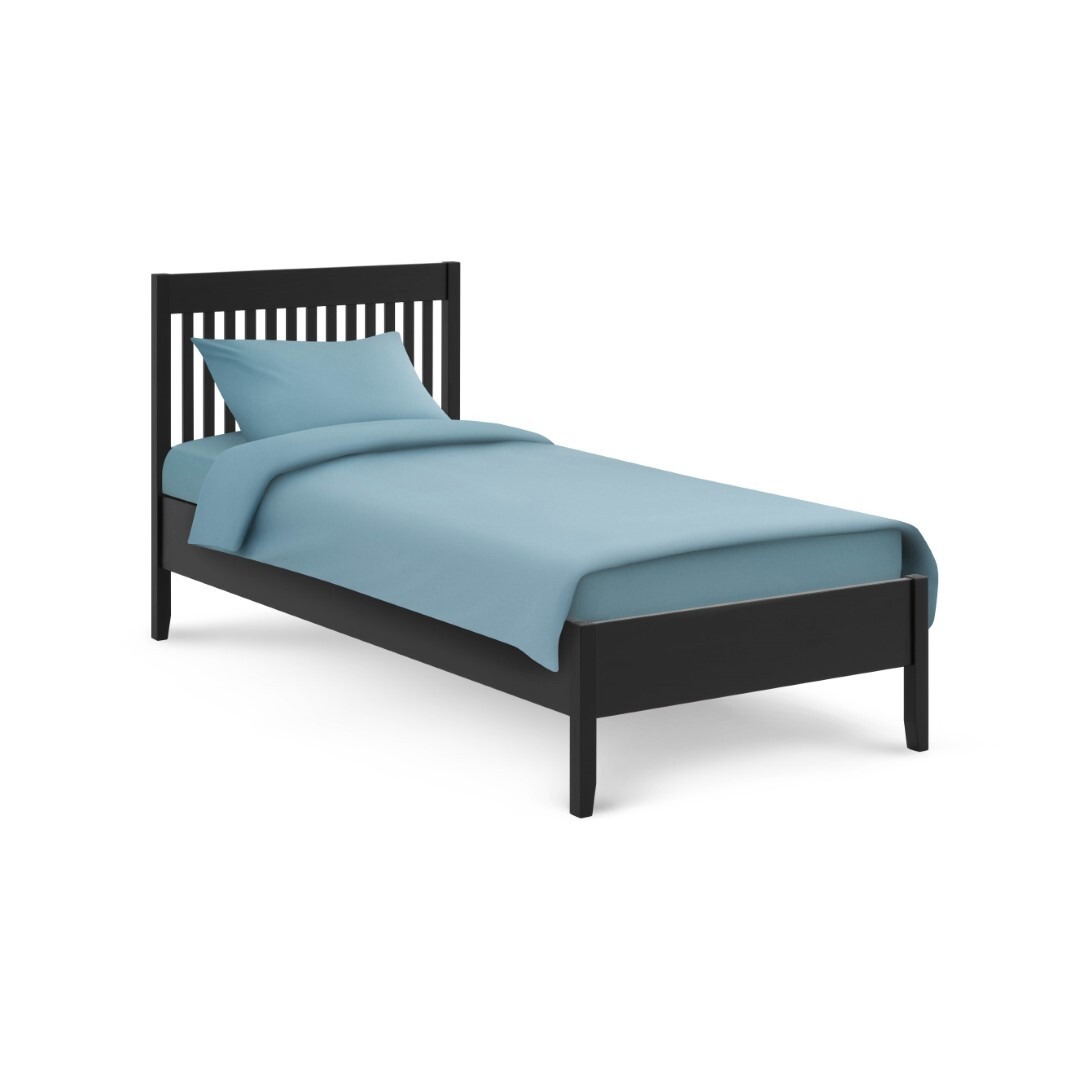 Изображение товара Кровать ИЛЕКСА из массива сосны черного цвета