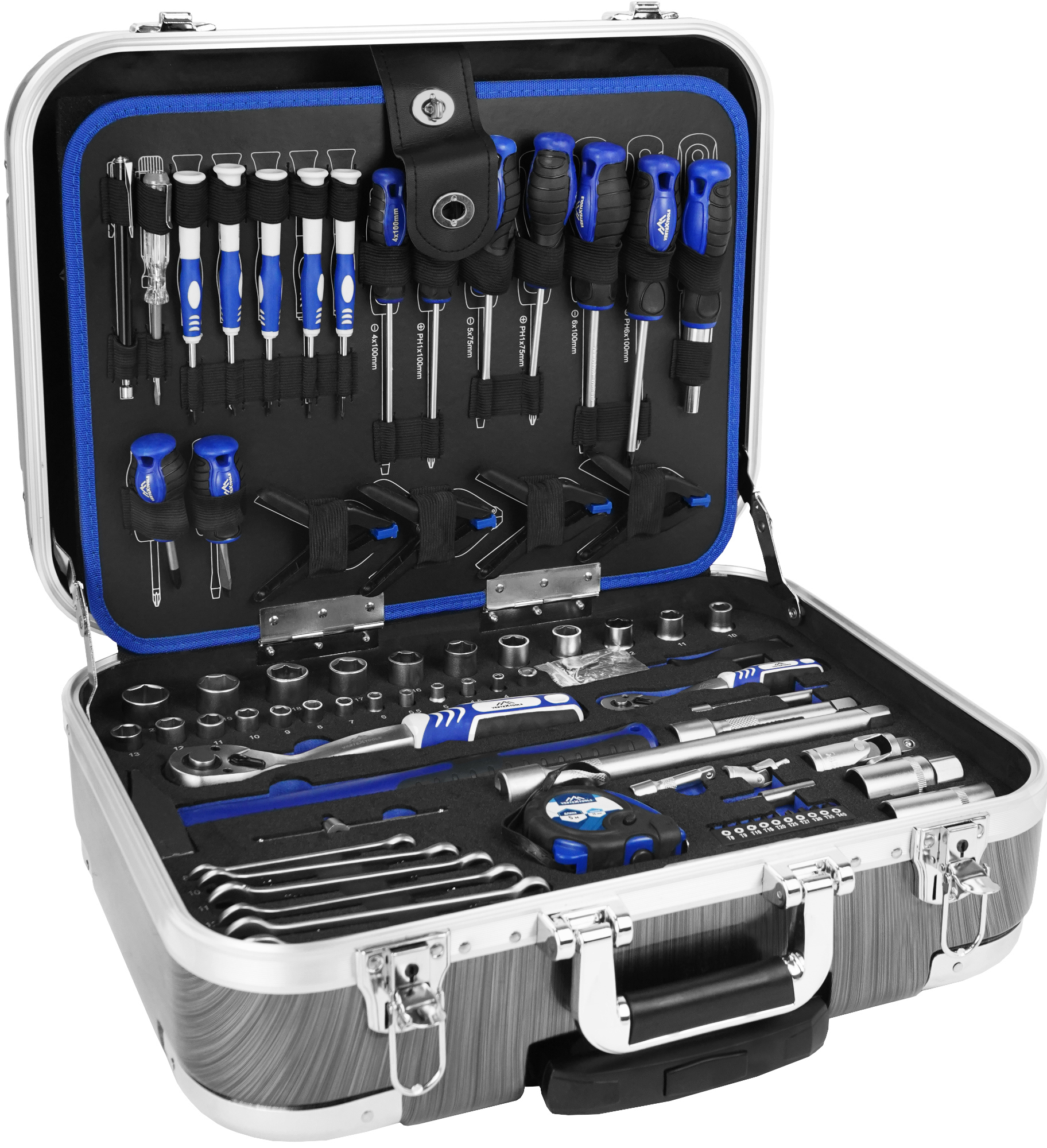 Изображение товара Набор инструментов Vertextools НБ-130 на 130 предметов с кейсом