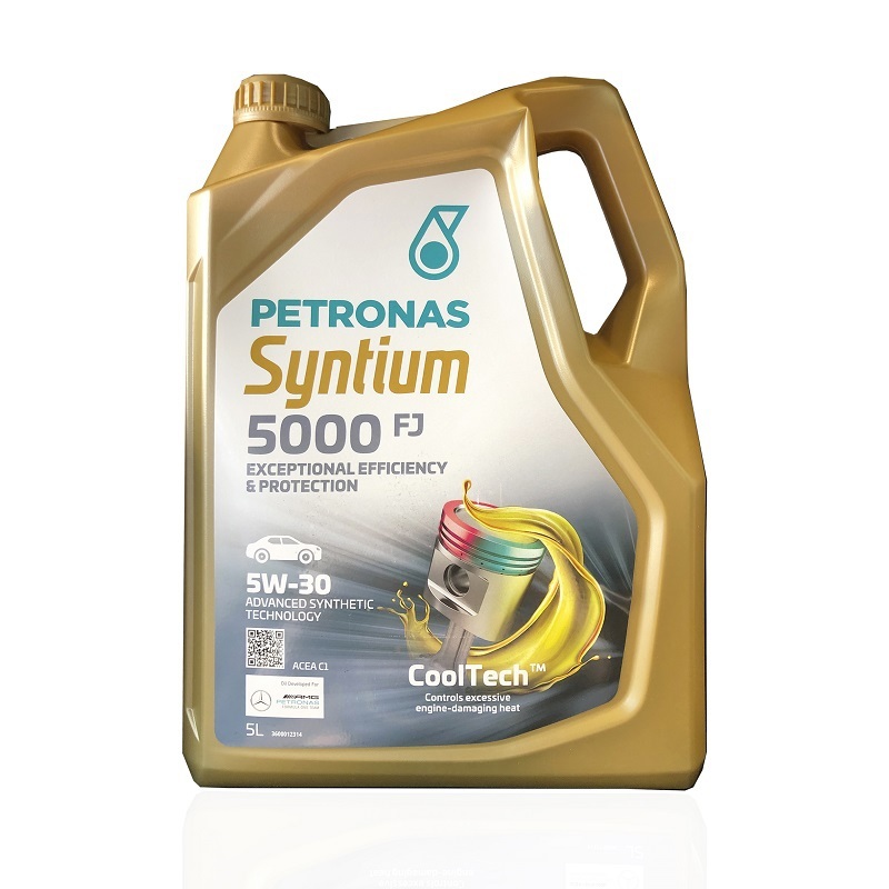 Изображение товара Моторное масло PETRONAS Syntium 5000 FJ 5W-30 синтетическое 5 л
