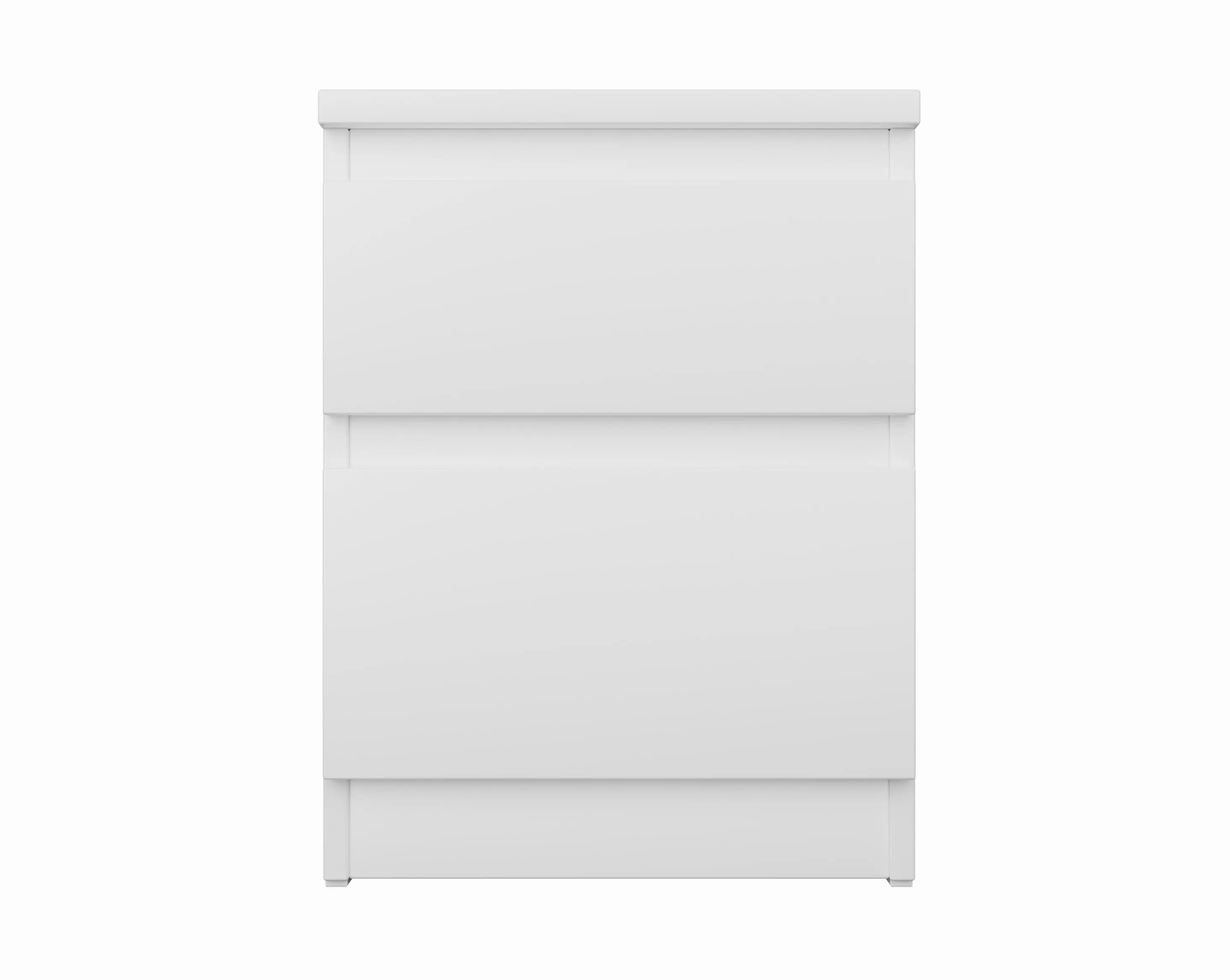 Тумба прикроватная 2 ящика Шведский стандарт Праксис 37.3x49.2x39.6 см ЛДСП цвет белый - 1