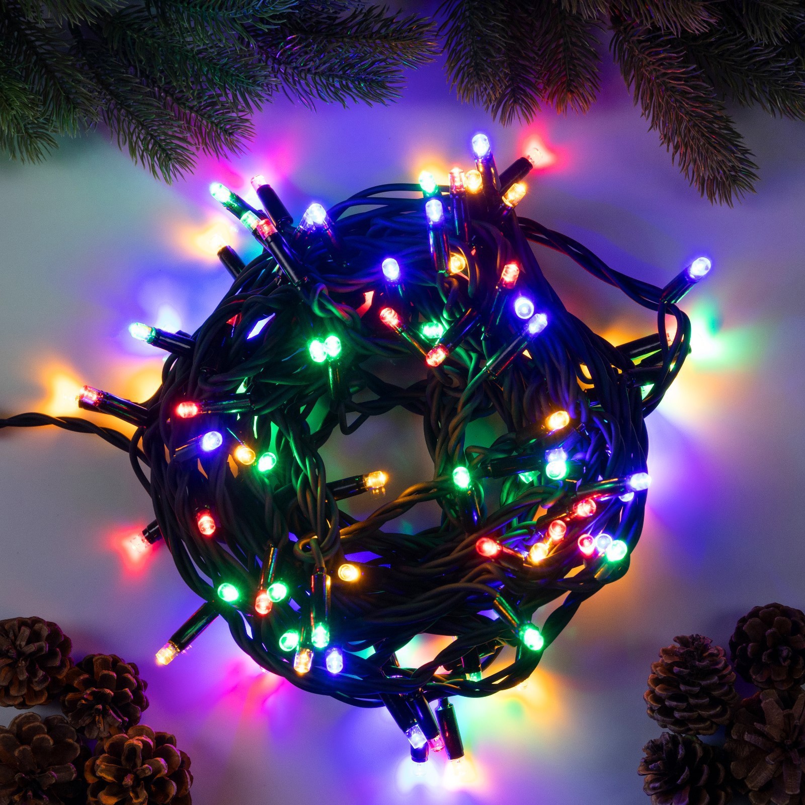 Изображение товара Электрогирлянда комнатная Luazon lighting 9891183 10 м 100 ламп мультиизлучение IP65