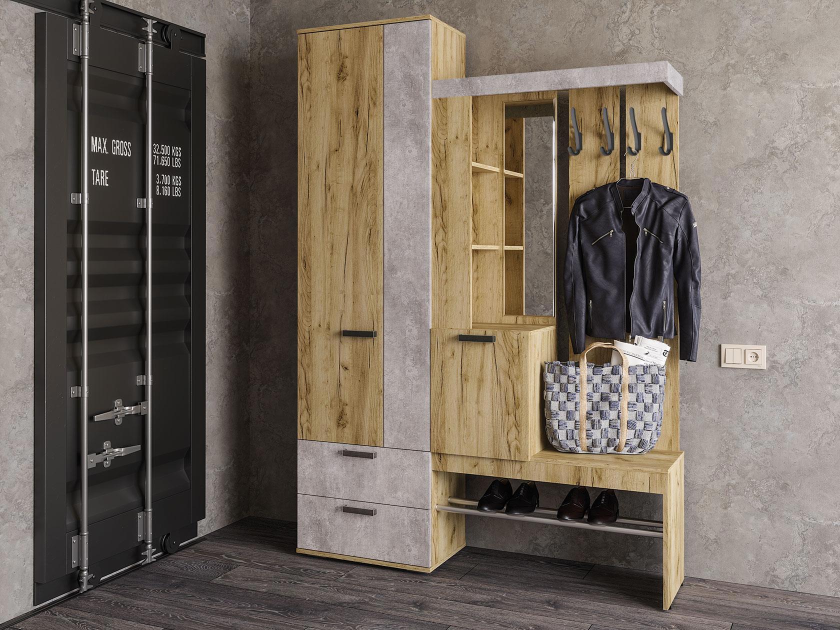 Изображение товара Комплект мебели для прихожей Правила мебели 158644 цвет