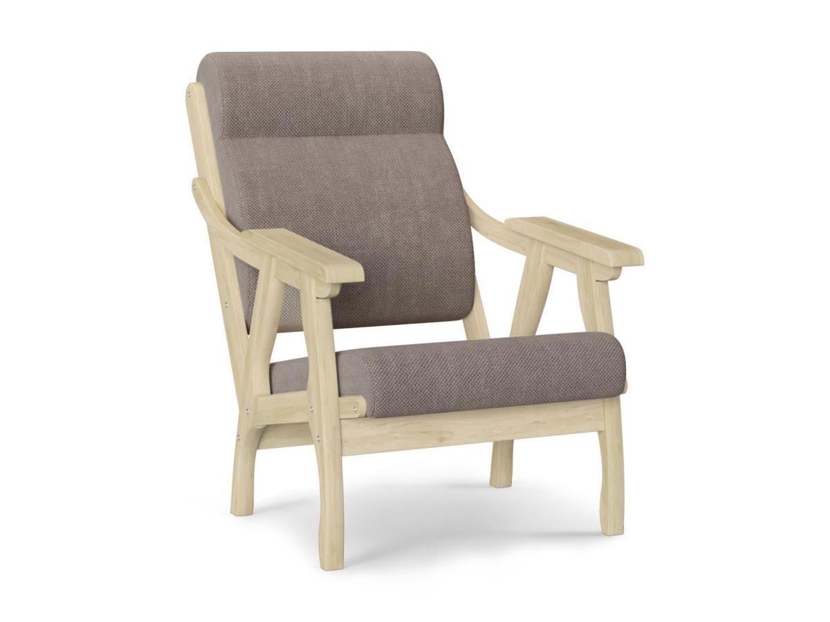 Изображение товара Кресло Вега коричневое из рогожки, размер 63x95x90 см