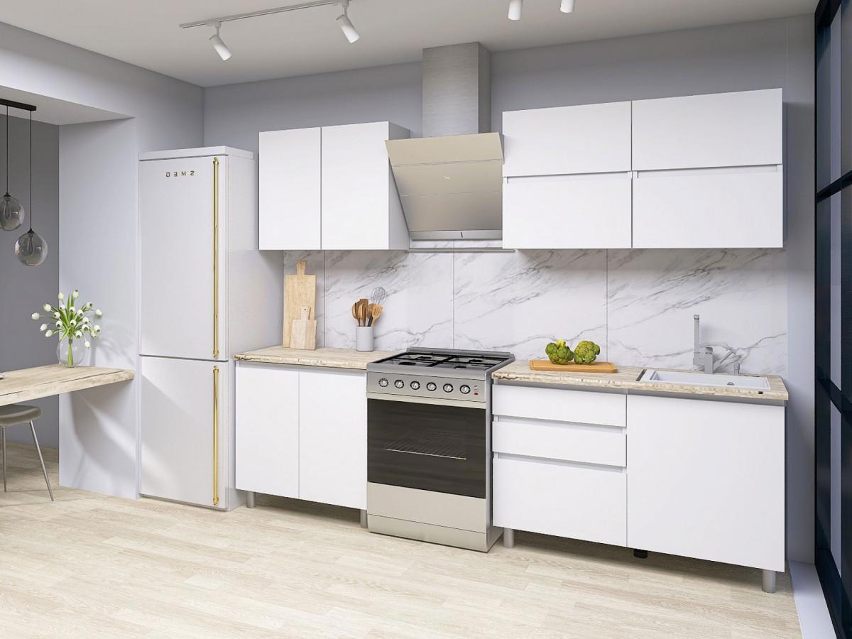 Изображение товара Кухонный гарнитур Sv-мебель Киото 200x214x60 см ЛДСП цвет белый