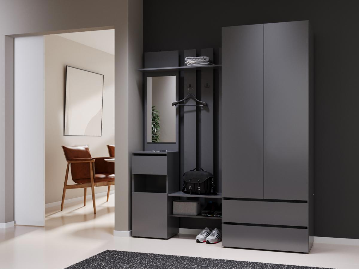 Изображение товара Комплект мебели для прихожей SV-Мебель 175491 серый
