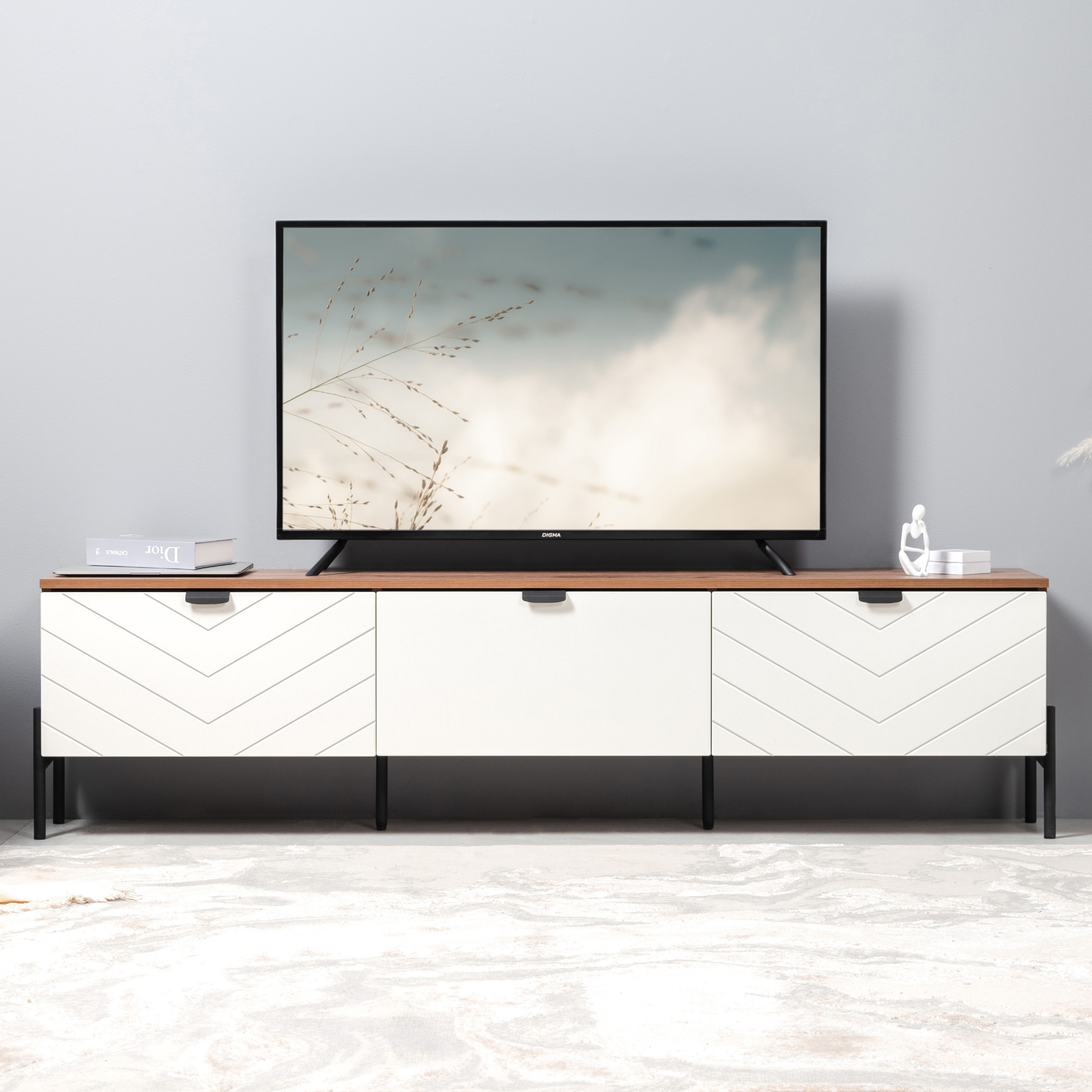 Изображение товара Тумба под телевизор Егрегор Венеция 176.2x45.2x33.5 см МДФ Россия глянцевая