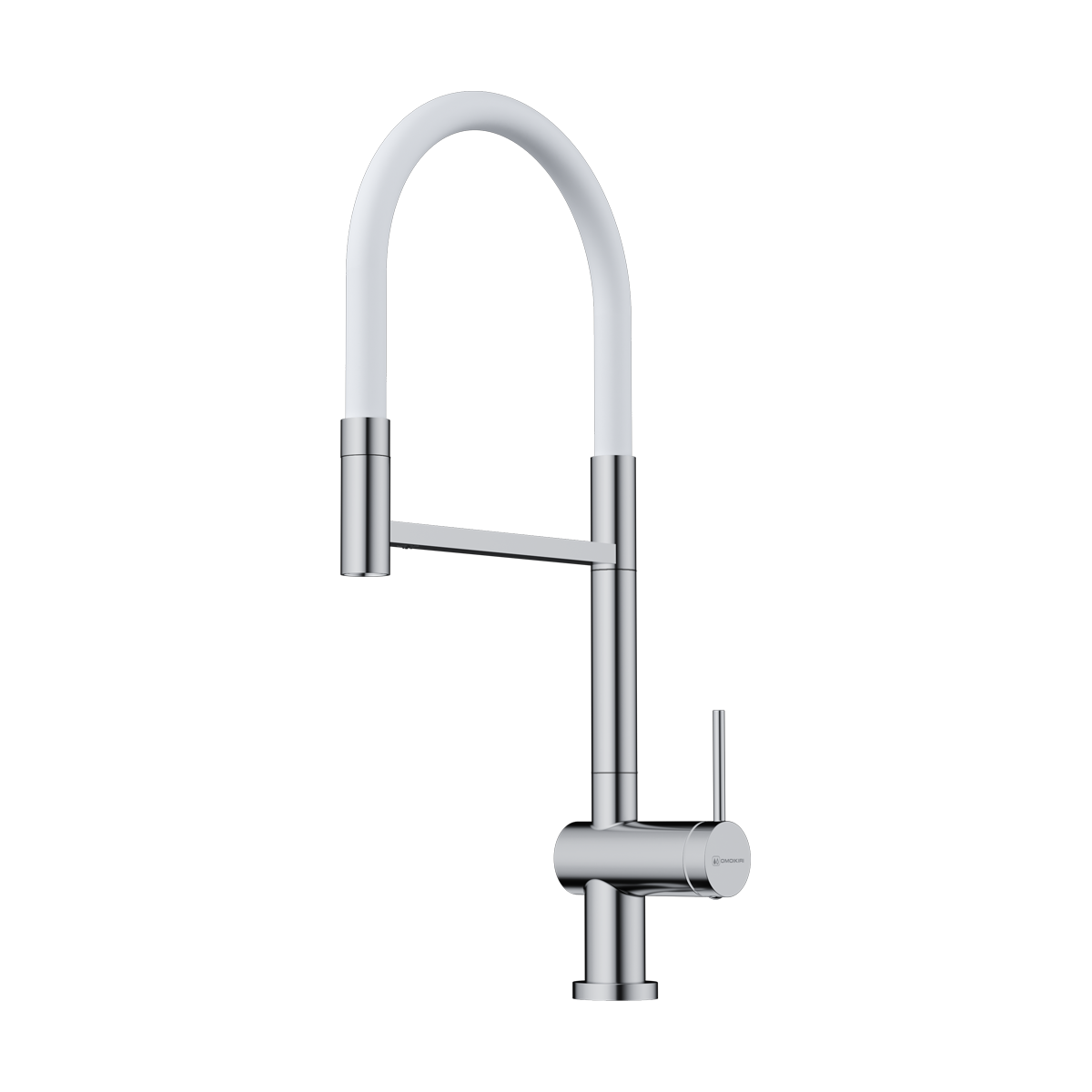 Изображение товара Смеситель для кухни OMOIKIRI Kanto 2 Plus-SB-C с подключением фильтра и гибким изливом/кнопка струя-душ/хром/белый шланг