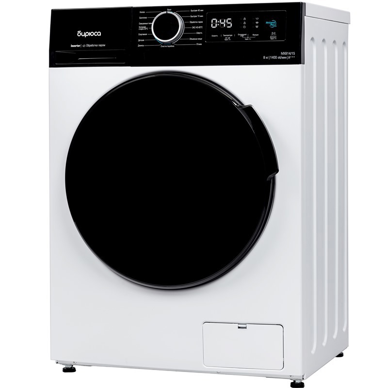 Изображение товара Отдельно стоящая стиральная машина Бирюса WM-MX814_15 8 кг 15 программ инвертор белая