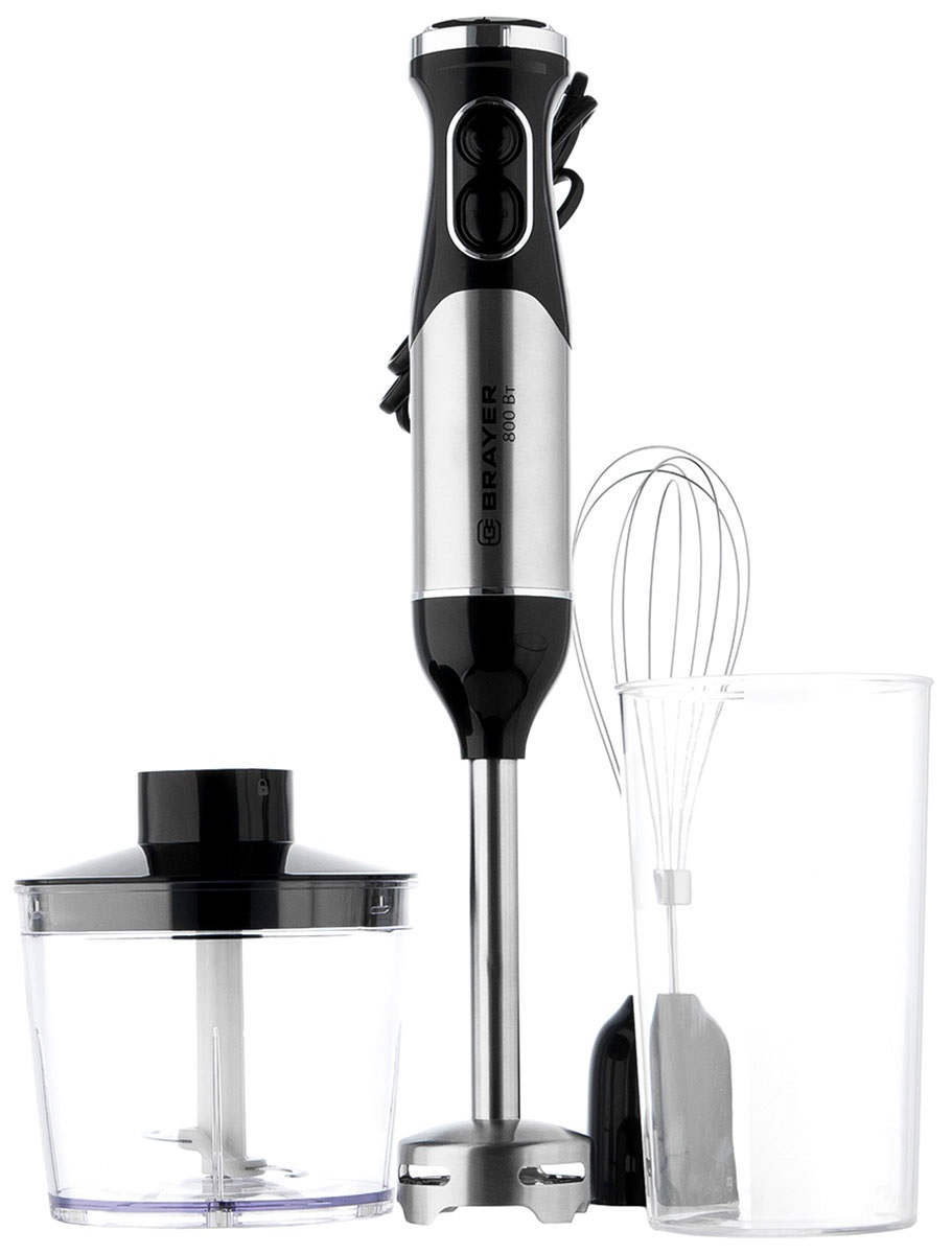 Изображение товара Погружной блендер BRAYER BR1253 800 Вт с насадками и мерным стаканом