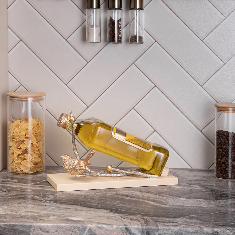 Изображение товара Подставка держатель Bogacho Терра для бутылок вина бутылочница кремовая