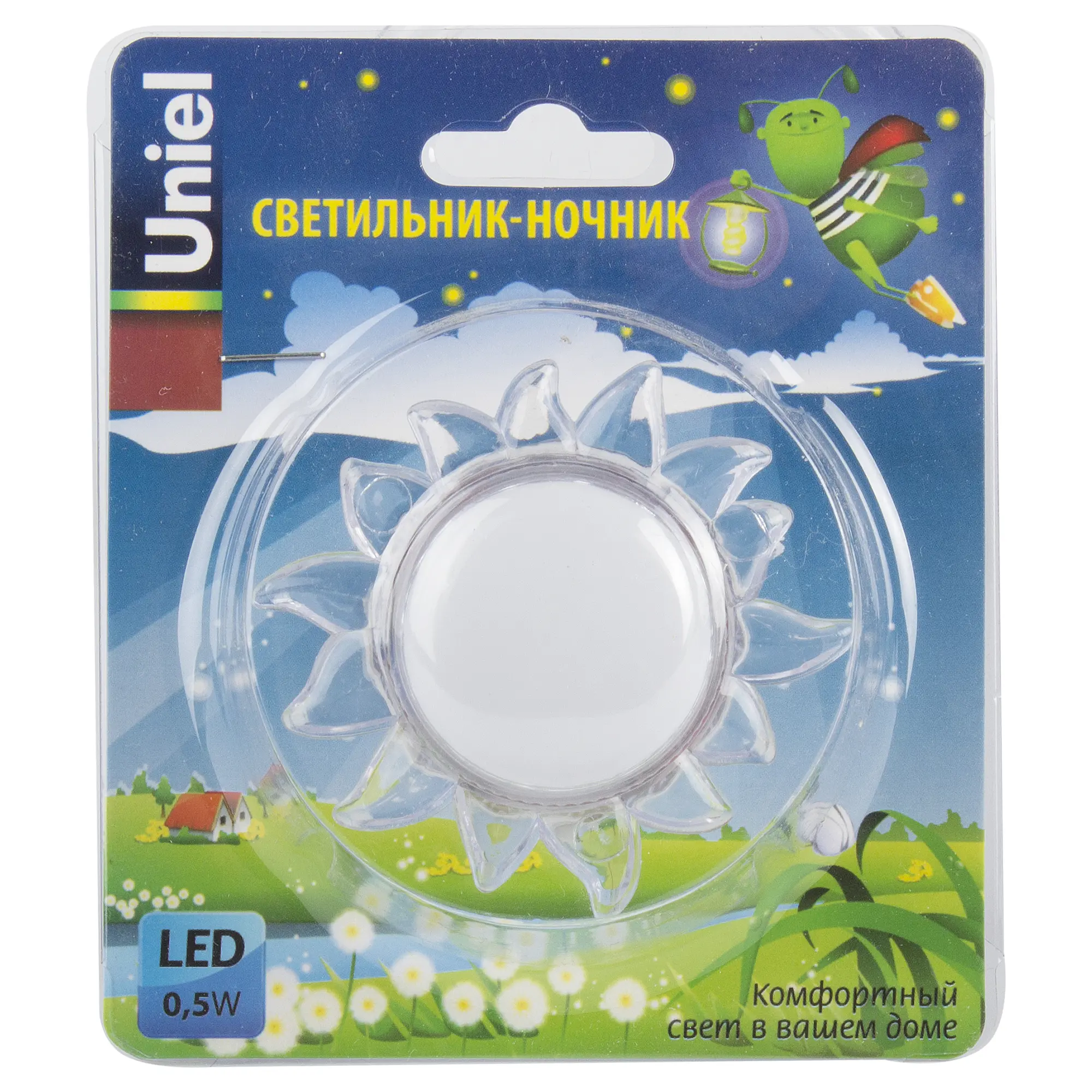Ночник светодиодный Подсолнух 0.5 Вт в розетку изменение цветов RGB - 3