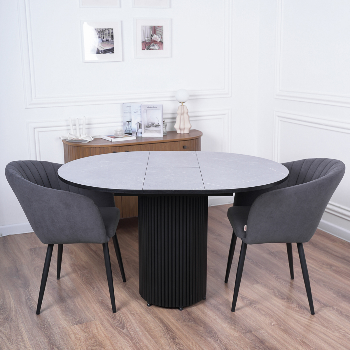 Изображение товара Кухонный стол круглый Frenesie 100x100 см пластик цвет будда