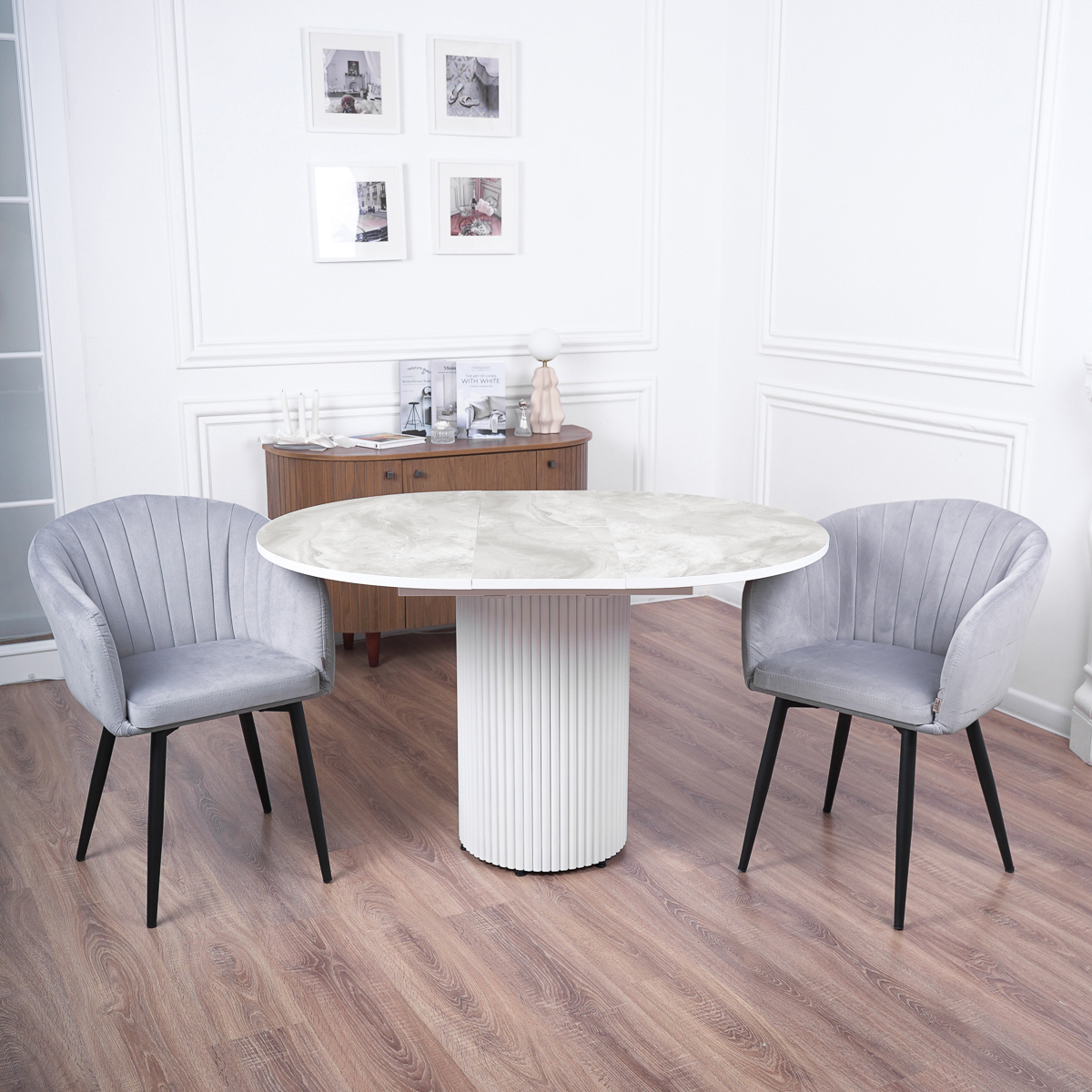 Изображение товара Круглый раздвижной кухонный стол Frenesie Веста 100х100 см Мауи