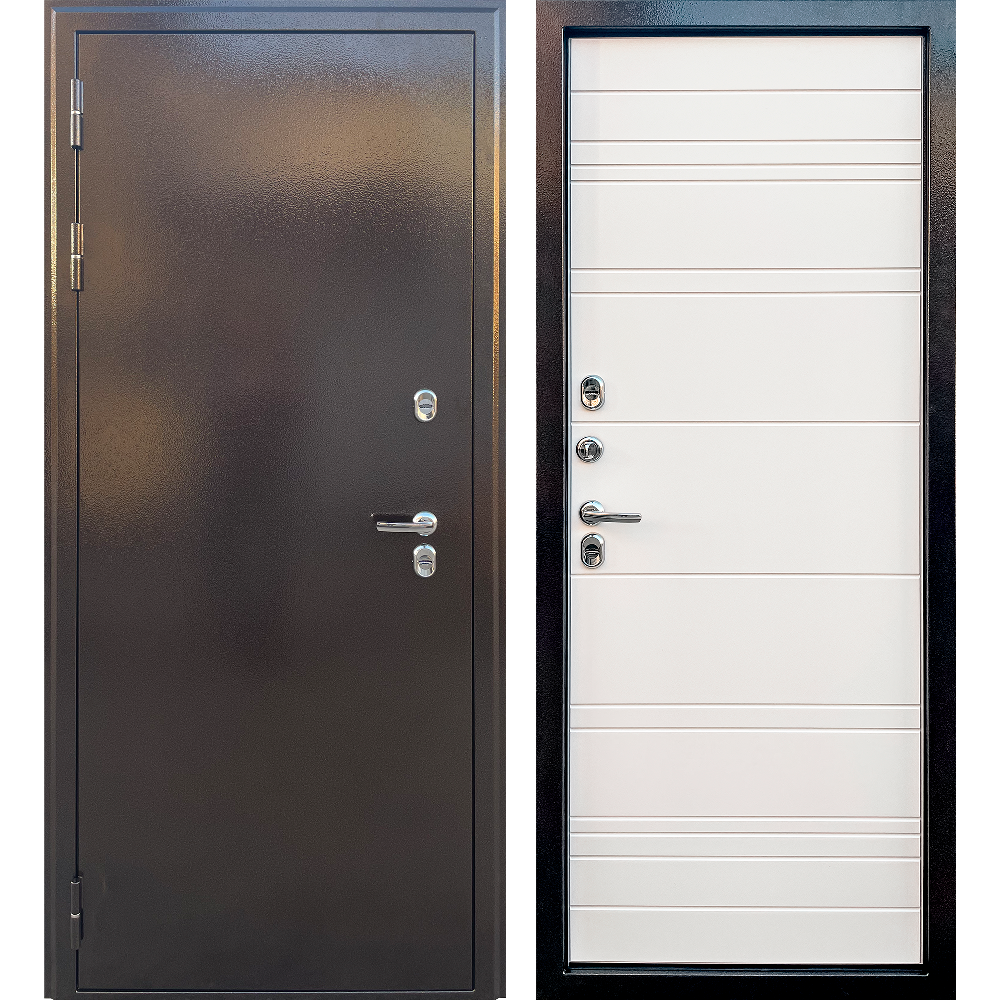 Изображение товара Входная дверь Дверной континент Термаль Люкс левый 205x96см цвет антик медный/белый