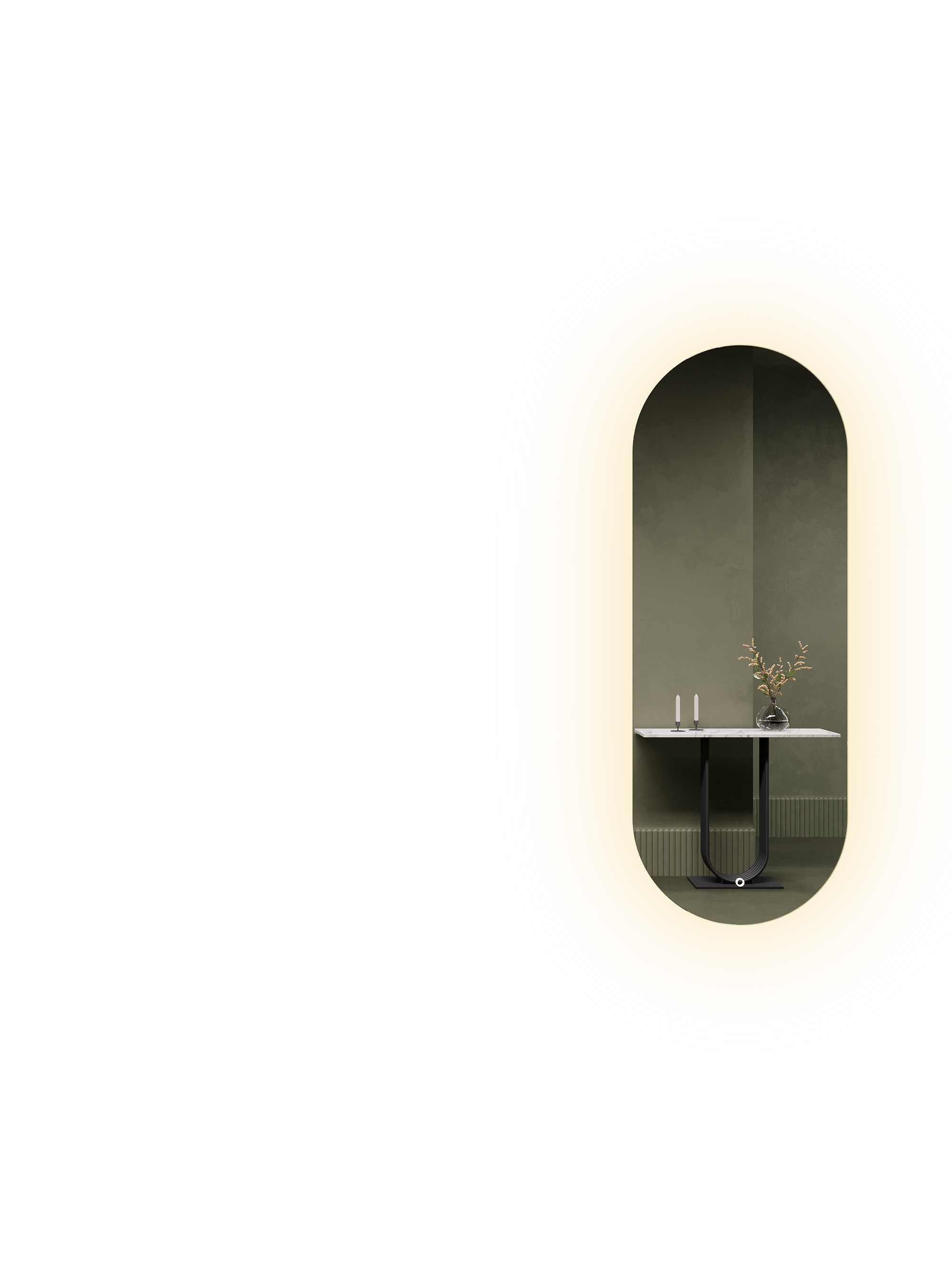 Изображение товара Зеркало для ванной Genglass Nolvis GGL-01-M-2 с подсветкой 50x135см