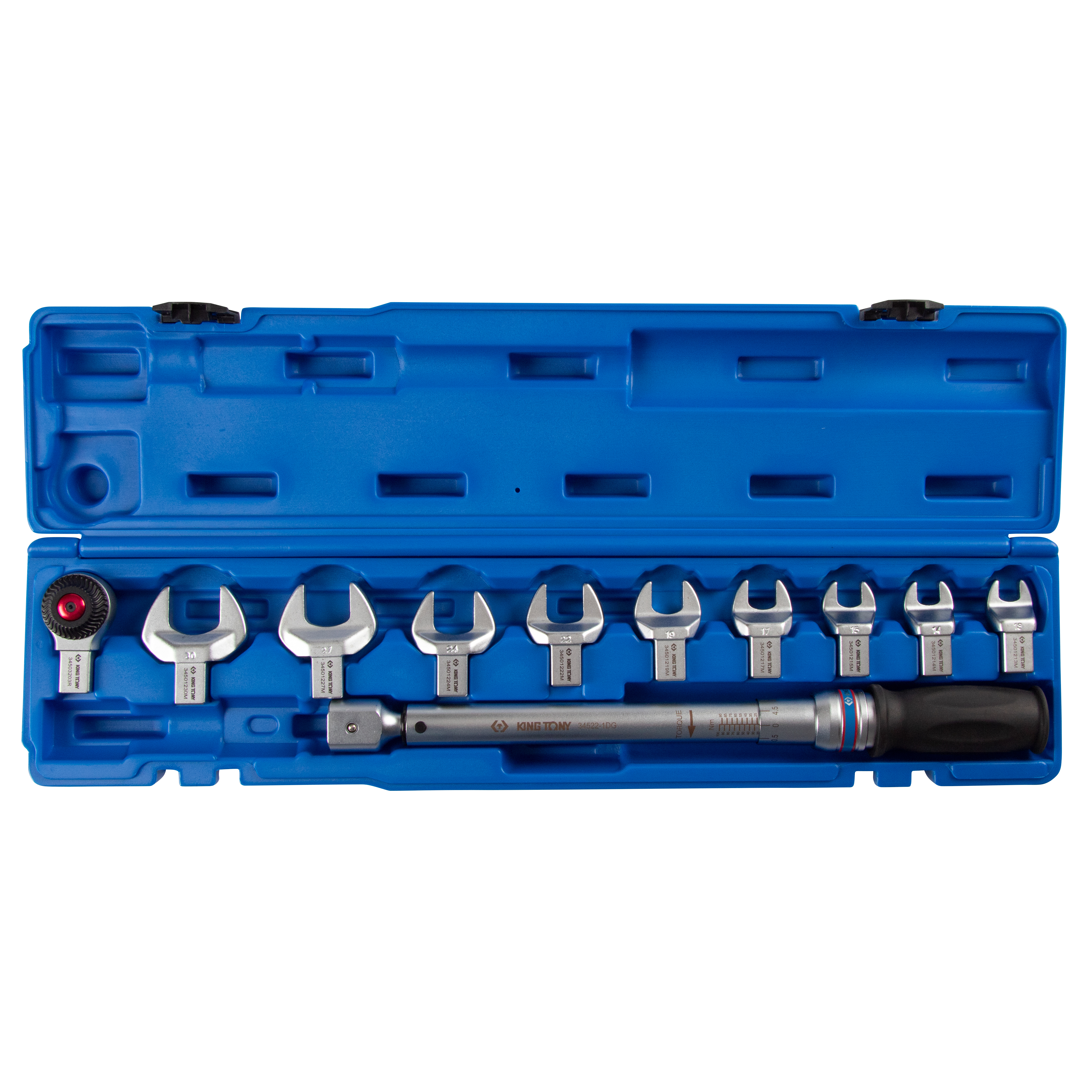 Изображение товара Ключ динамометрический King Tony 345201D11MR 14x18 мм 20-100 Нм щелчковый комплект